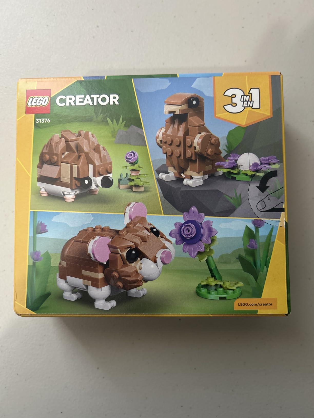Creator 3 in 1 Cute Hamster with a Flower Building Toy for Girls & Boys, Ages 7+ - Kids Build a Hamster, Hedgehog or Eagle Animal Figure - Gift Idea for Birthdays - 31376 customer photo 1