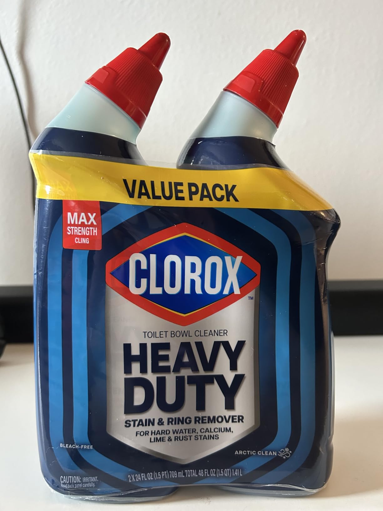Clorox Toilet Bowl Cleaner Heavy-Duty Gel, Arctic Clean, Bleach-Free Stain Remover, Kills 99.9% of Germs, 24 oz, Pack of 2 customer photo 2
