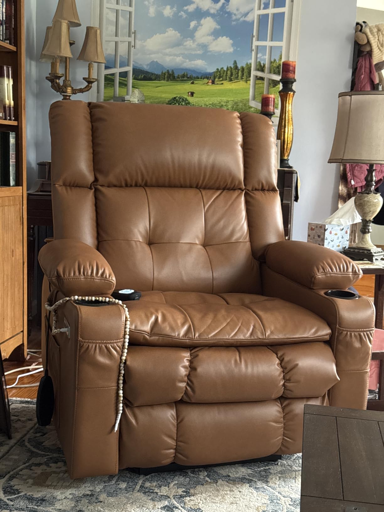Dual Motor Power Lift Recliner for Elderly with Massage and Heat, Gray | Oversized Lift Recliner Chair with Arm Storage, Lay Flat Lift Recliner for Adults, Big Tall, Infinite Position customer photo 2