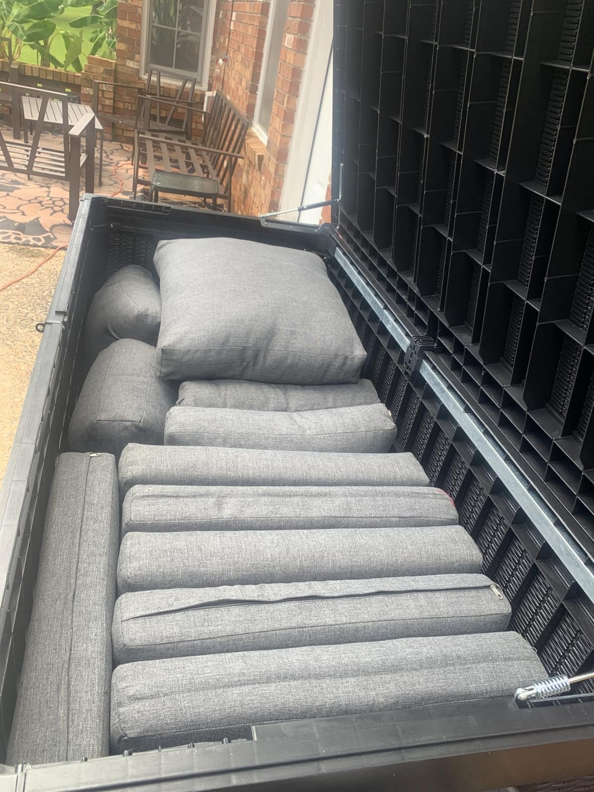 360 Gallon Outdoor Storage Box, Waterproof Patio Organizer, Black, Deck Box for Patio Furniture Cushions, Garden Tools, Pool Accessories customer photo 2