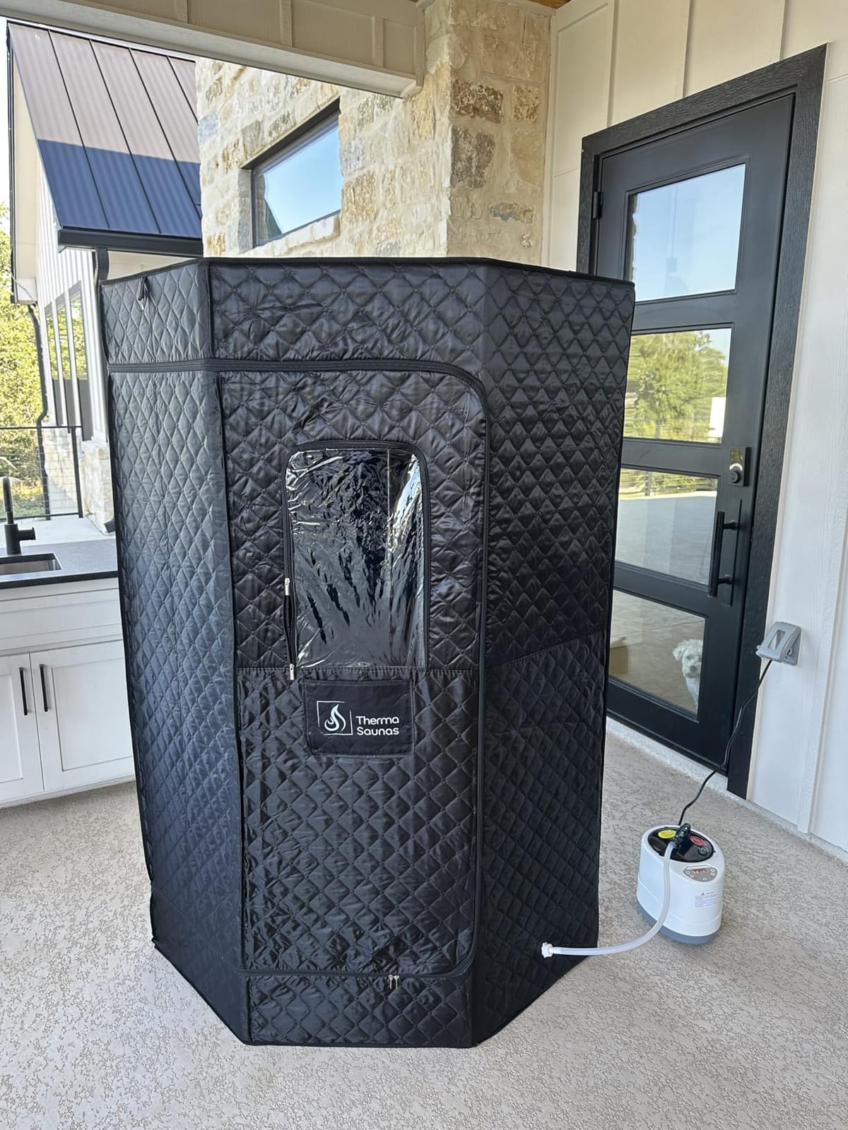 Portable Steam Sauna Box for Home, 5 Layer Waterproof, Portable Steam Sauna with 4L Steamer, Remote Control & Folding Chair, Indoor & Outdoor to Relax & Detox, 36