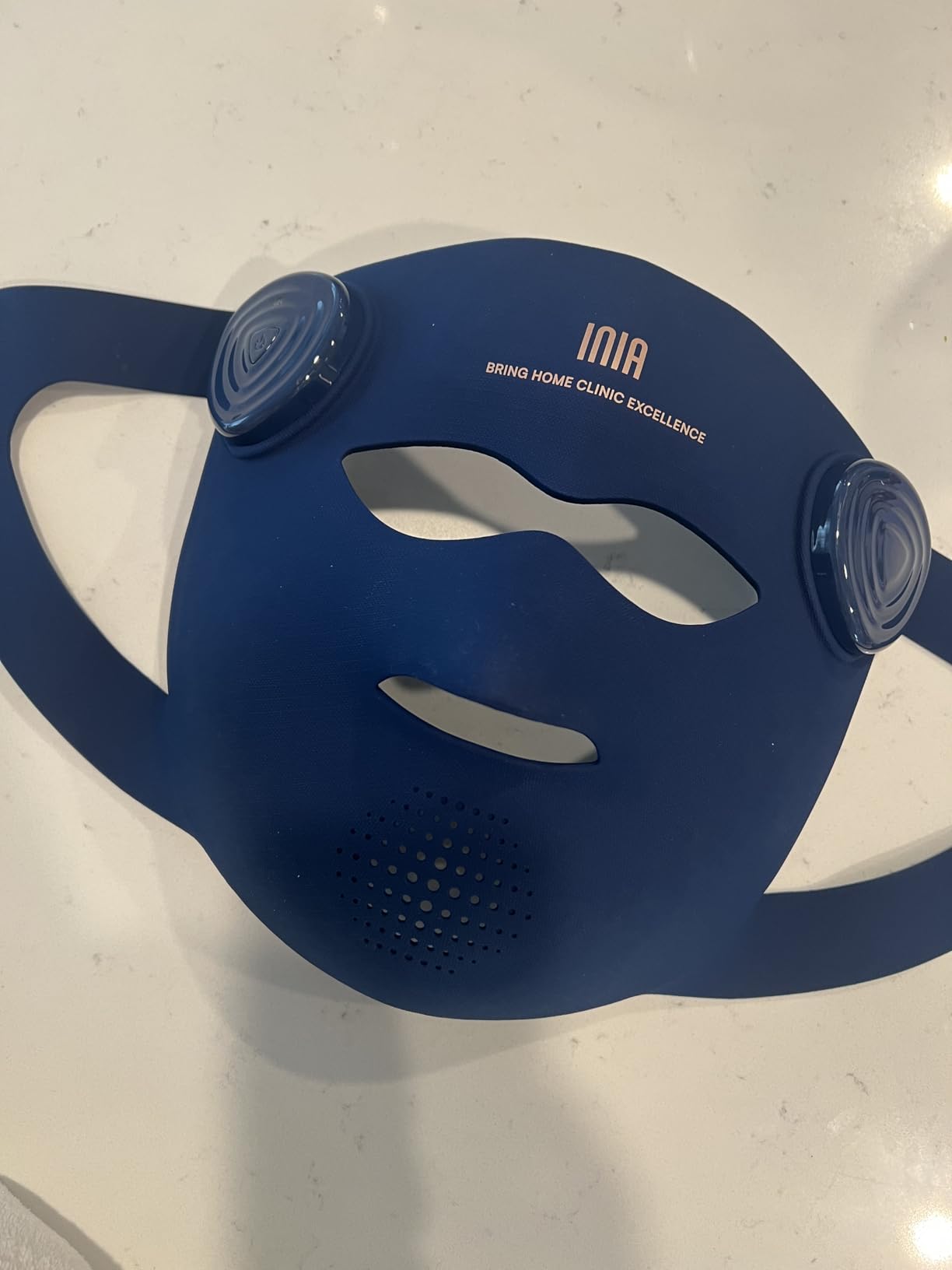 INIA GLOW 4D Wireless Red Light Therapy Mask for Face, Dual NIR, 320 LEDs | 4D Contour-Fit, Under-Eye Cooling, 4 Modes, Cordless & Rechargeable, Home & Travel Use, Skincare Gift for Women Wife Mom customer photo 2