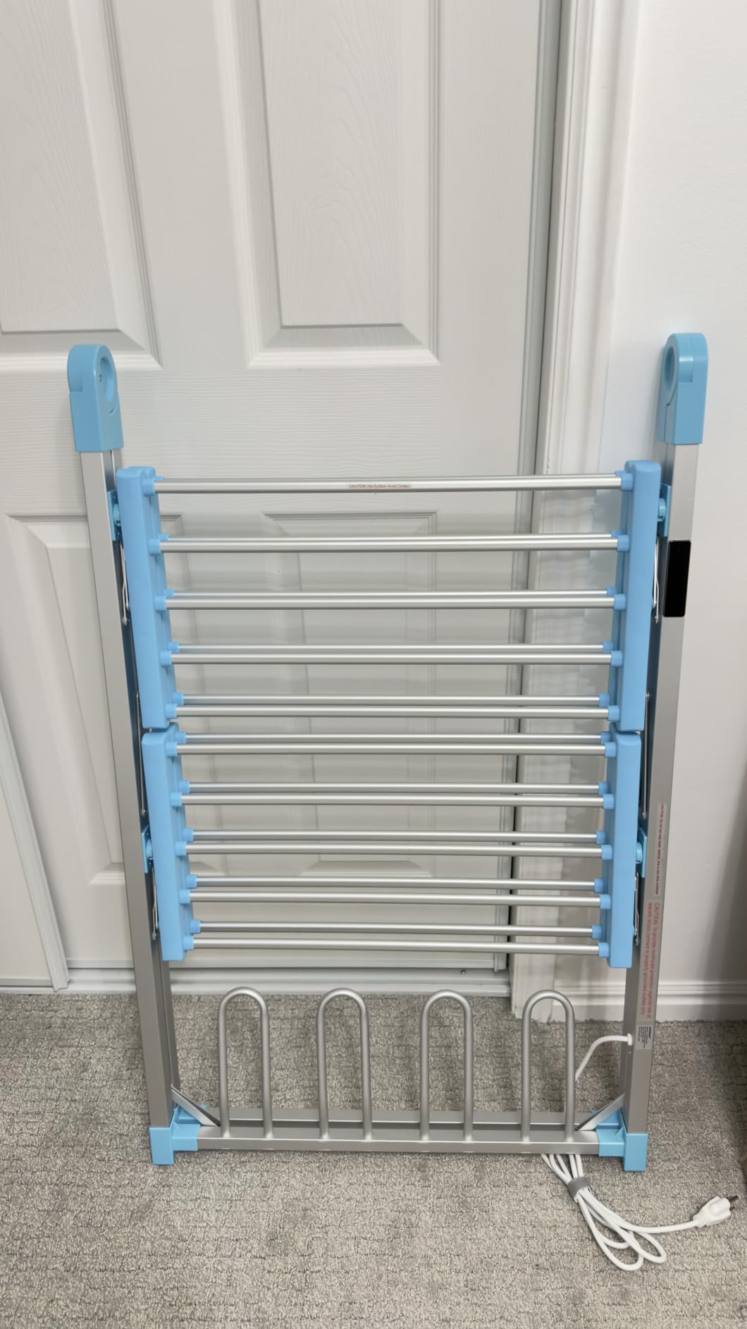 Heating Clothes Drying Rack Foldable Shoes Socks Silvery Gray customer photo 2