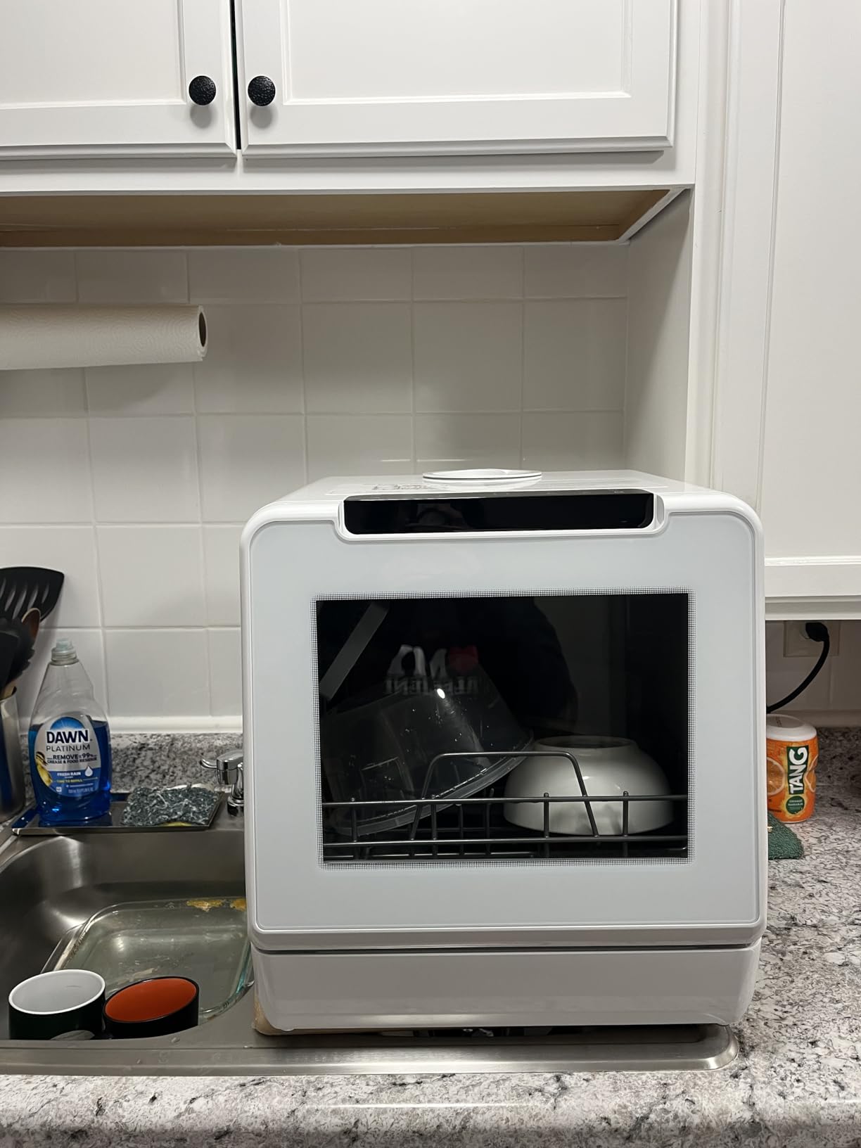EUHOMY Countertop Dishwasher Portable, 8 Programs with 5L Tank, Black, 40dB | 360° Dual Spray Arms, 29-min Quick Wash, Child Lock and Delay Mode, 167°F, 73h Ventilation customer photo 1