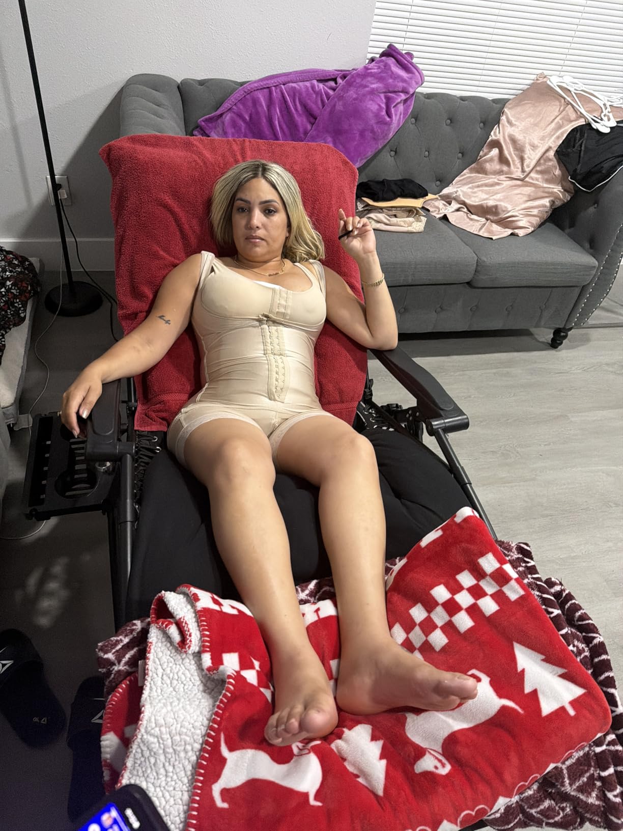 Oversized Zero Gravity Chair, 33In XXL 500LBS with Cushion | Anti Gravity Recliner Lounge Chair with Aluminum Alloy Lock & Footrest, 90-170° Adjustable, for Lawn Patio Indoor Outdoor customer photo 1