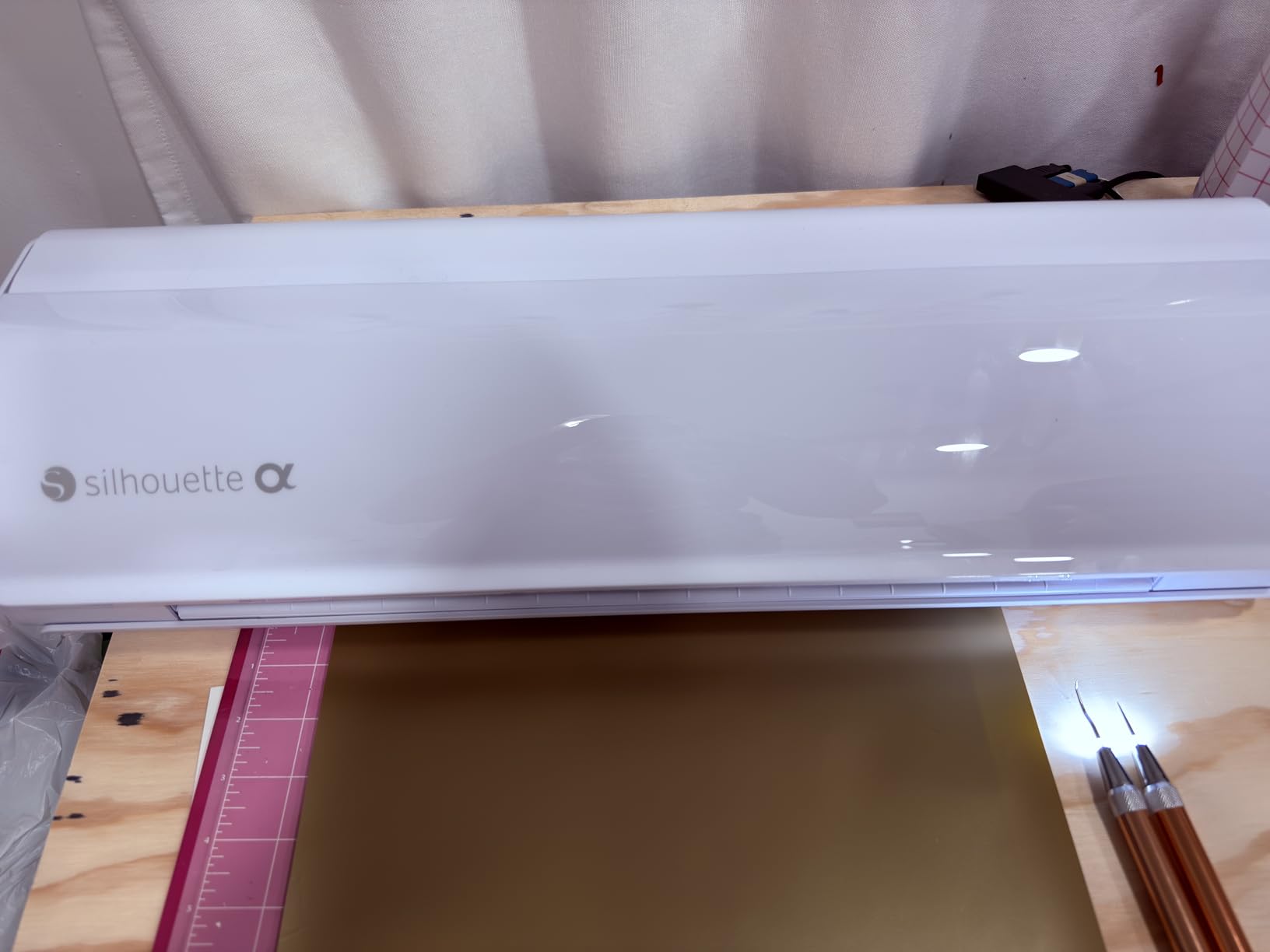 Silhouette America Cameo 5 Alpha - Smart Cutting Machine for Print & Cut, Quiet Operation with AutoBlade, Studio Software, Cutting Mat - Vinyl, Paper & Fabric Compatible - Classic White customer photo 2