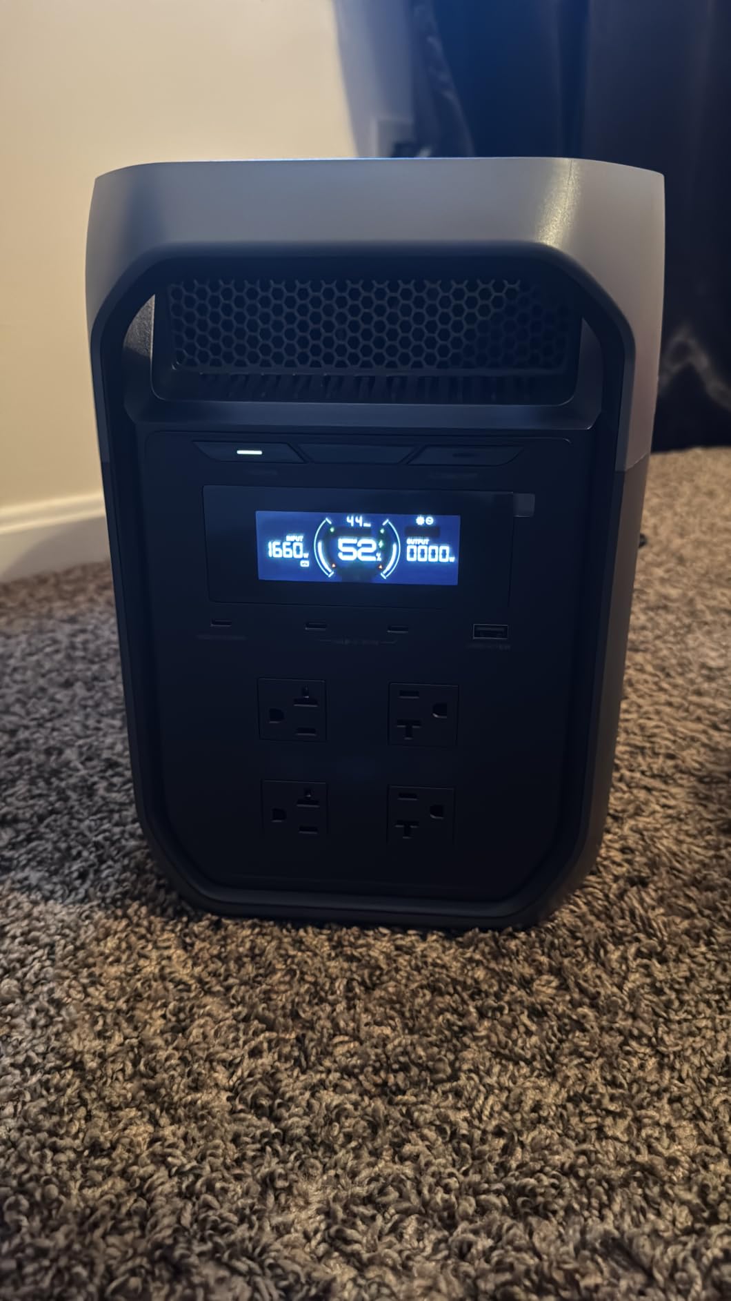 EF ECOFLOW DELTA 3 Max Portable Power Station, 2048Wh LFP Battery, 2400W | 3400W X-Boost Output, Ultra-Fast 0-80% Charging in 1.13 Hr, Home Backup & RV Camping, Solar Generator (Solar Panel Optional) customer photo 1
