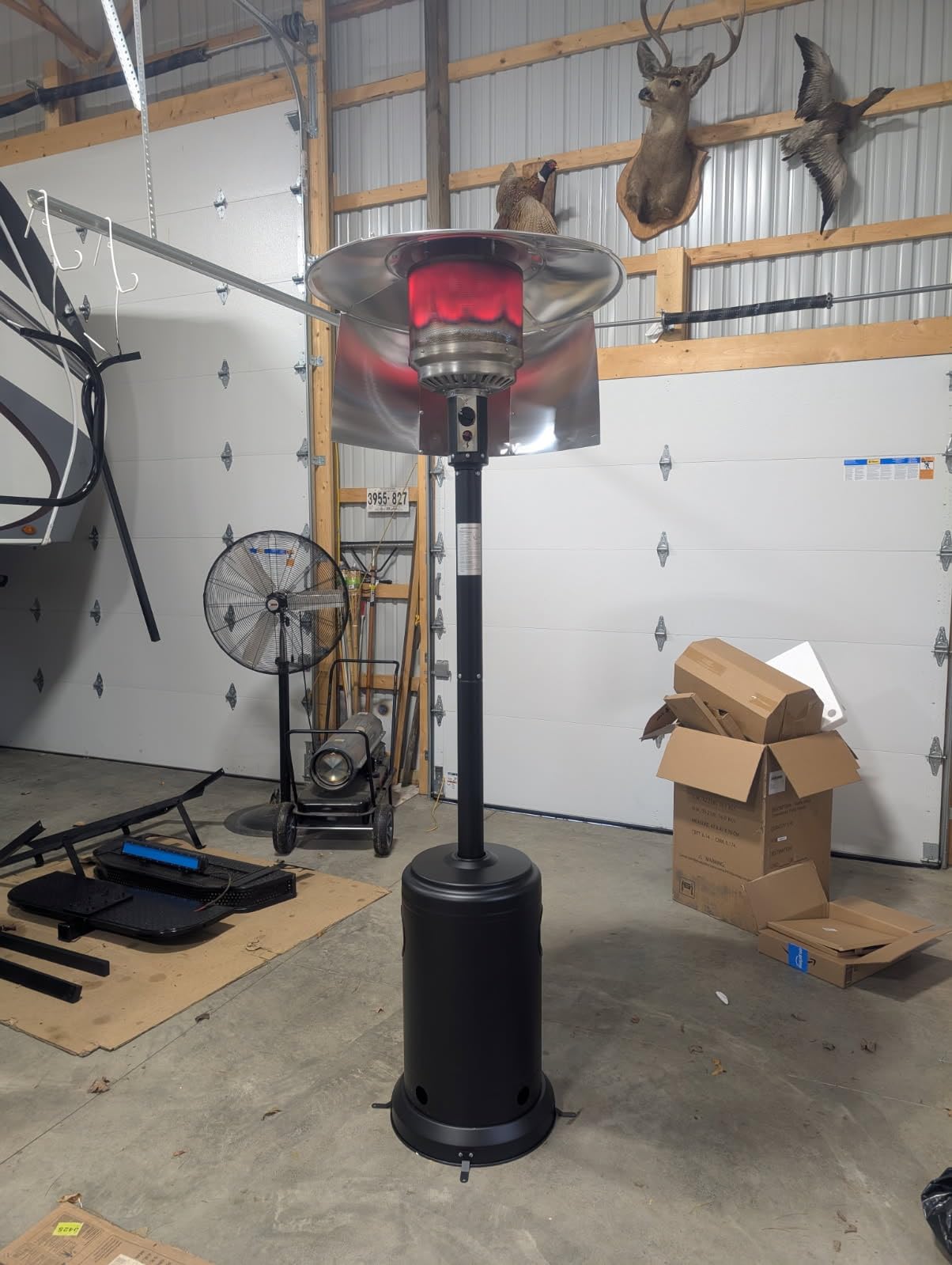 Ignovate 50,000 BTU Outdoor Propane Patio Heater with Wheels - Durable Powder-Coated Steel Gas Heater with Easy Ignition & Safety Shut-Off for Patio, Backyard, Garden, Restaurant customer photo 1