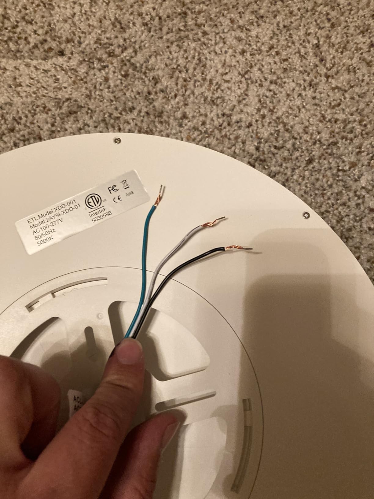 5CCT 3000k//3500k/4500k//5000k/6000k Selectable, Dimmable Led Flush Mount Ceiling Light, 20 Inch 5000LM Round Modern Flat Panel,Super Slim for Living Dining Kitchen Bedroom Room customer photo 1