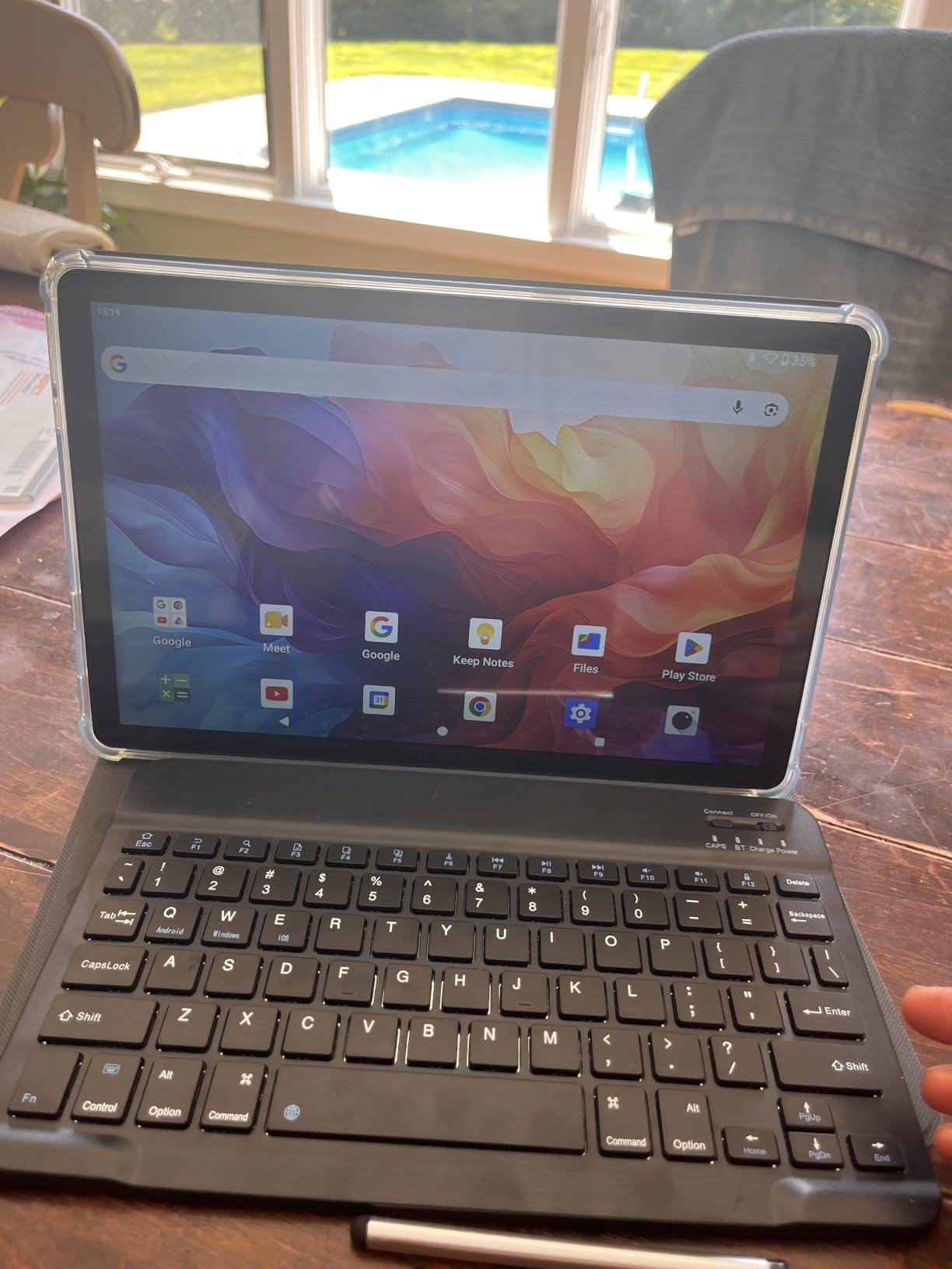 11 Inch Tablet Android 16 with Keyboard, 32GB RAM + 256GB ROM (2TB Expand) | T615 Octa-Core, 1920x1200 IPS FHD Display, 16MP+8MP Dual Camera, Gemini AI, GPS, 2.4G/5G WiFi, 8000mAh, Widevine L1 customer photo 2