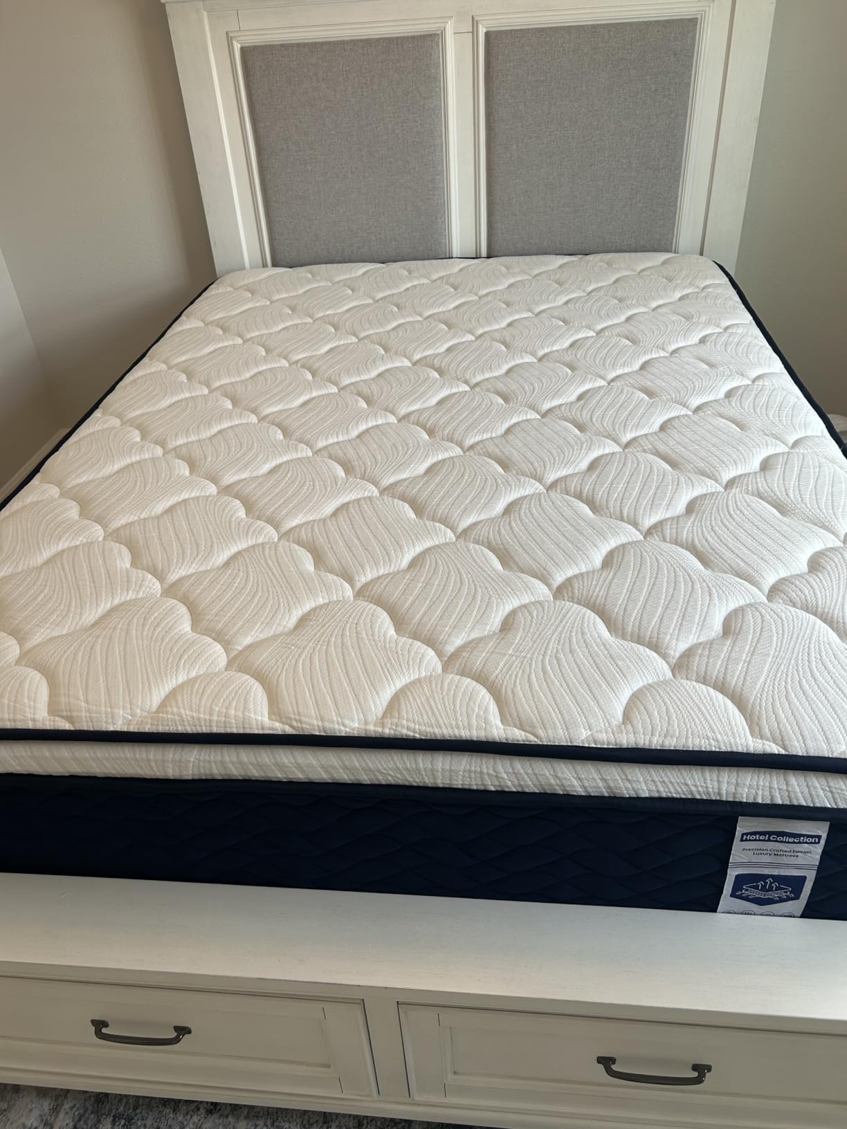 Medium Firm Queen Mattress 14 Inch - Hotel Collection Hybrid Mattress with 7-Zone Support for Spinal Alignment, Extra Back & Hip Support, Fiberglass-Free, CertiPUR-US Certified, 365-Night Trial customer photo 2