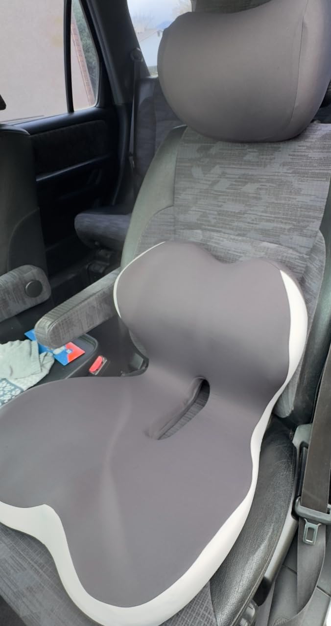 2-in-1 Truck Seat Cushion & Headrest Set for Truck Drivers | Ergonomic Lumbar Support Memory Foam Cushion, Fits Semi Truck & Big Rig, Back Comfort Accessory for Long Haul Driving customer photo 2