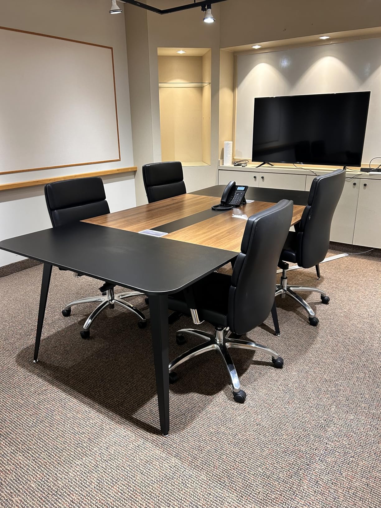 Furmax 8FT Conference Table, 94.48 in Meeting Seminar Table with Cable Grommets, Boardroom Table Workstation customer photo 1
