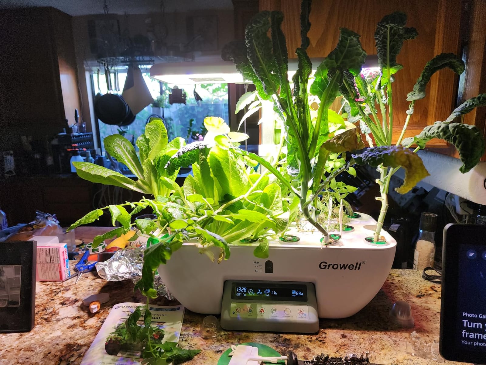 Growell 17 Pods Hydroponics Growing System Kit, Indoor Garden with 2 Fans | for Airflow & Anti-Mold, LED Grow Light, Smart Water Cycle, Auto Timer, 10L Large Water Tank, Indoor Gardening Gift, White customer photo 1