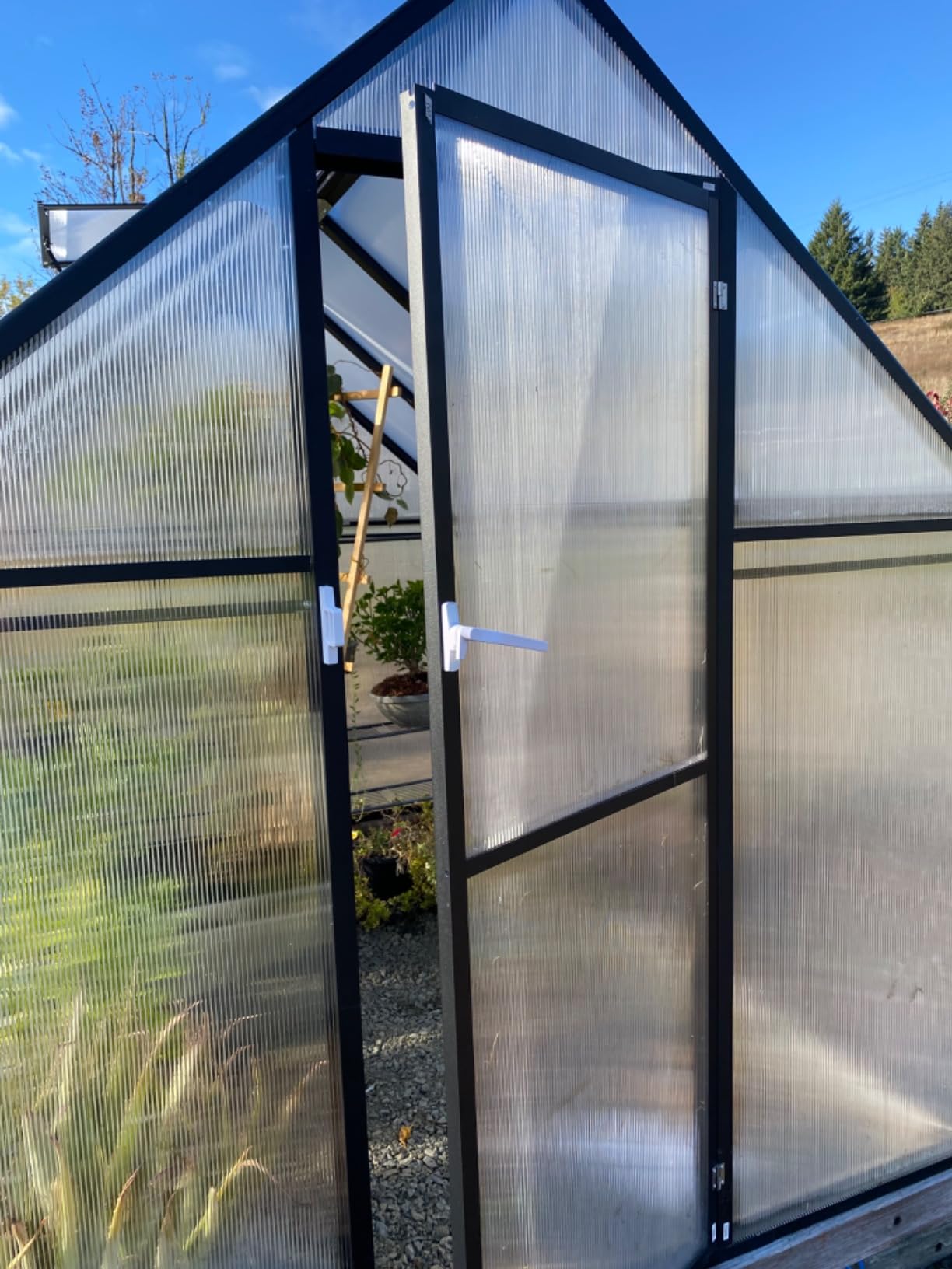 CDCASA 12x10x10 FT Polycarbonate Greenhouse for Outdoors w/2 Windows | Easy Assembly, Large Thicker Aluminum Heavy Duty Walk-in Greenhouses Kit, Green House for Outside, Sunroom, Backyard, Garden customer photo 1