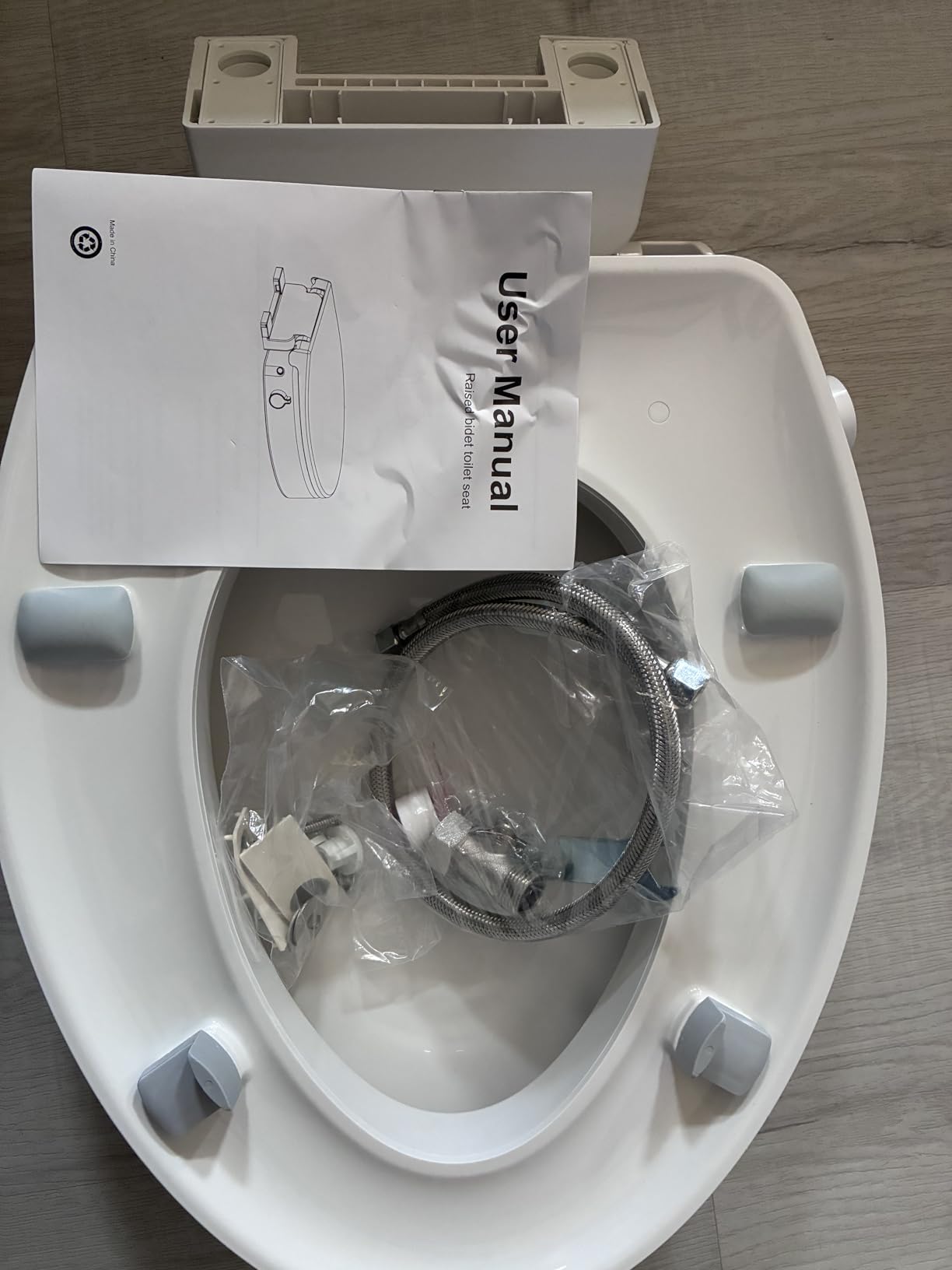 BIGCOW Raised Toilet Seat with Bidet for Seniors, Elongated | 3