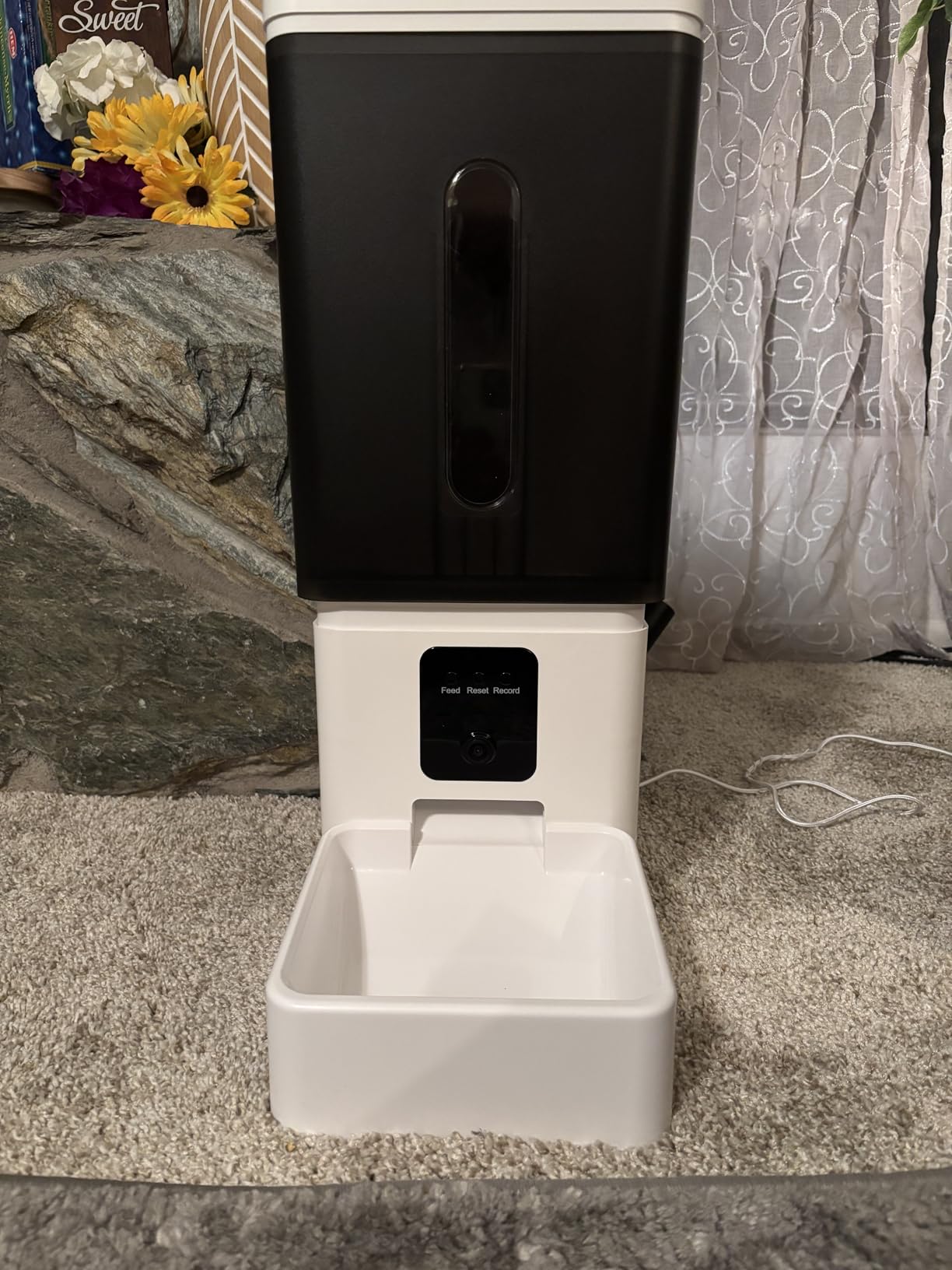 12L Large Dog Automatic Feeder with HD Camera: 50 Cups/20-Day Food Capacity | Easy Setup Timed Dog Feeder for Travel & Business Trips, Anti-Clog for 2-18mm Large Kibble customer photo 1