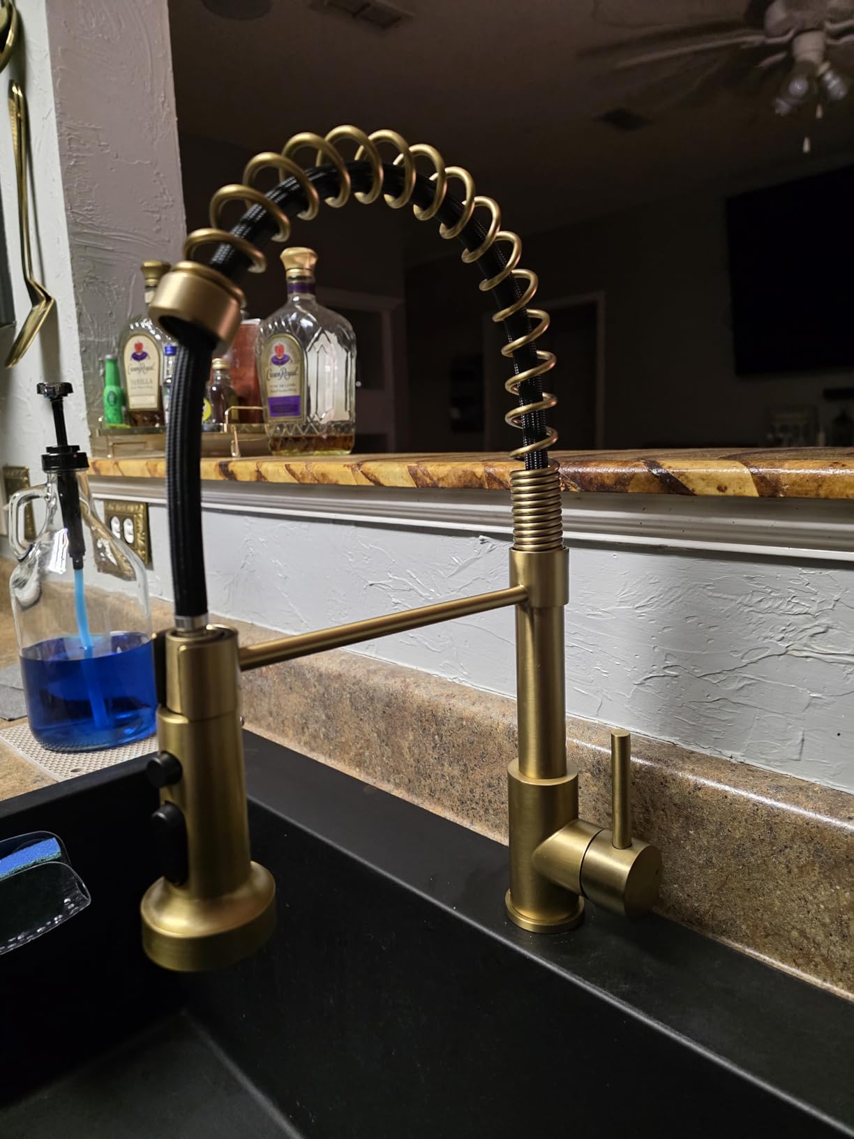 AIMADI Touchless Kitchen Faucet with Pull Down Sprayer, Brushed Nickel | Motion Sensor Kitchen Sink Faucet, Smart Hands Free, Stainless Steel Spring Faucets for Farmhouse RV Utility Sink, 1 or 3 Hole customer photo 1
