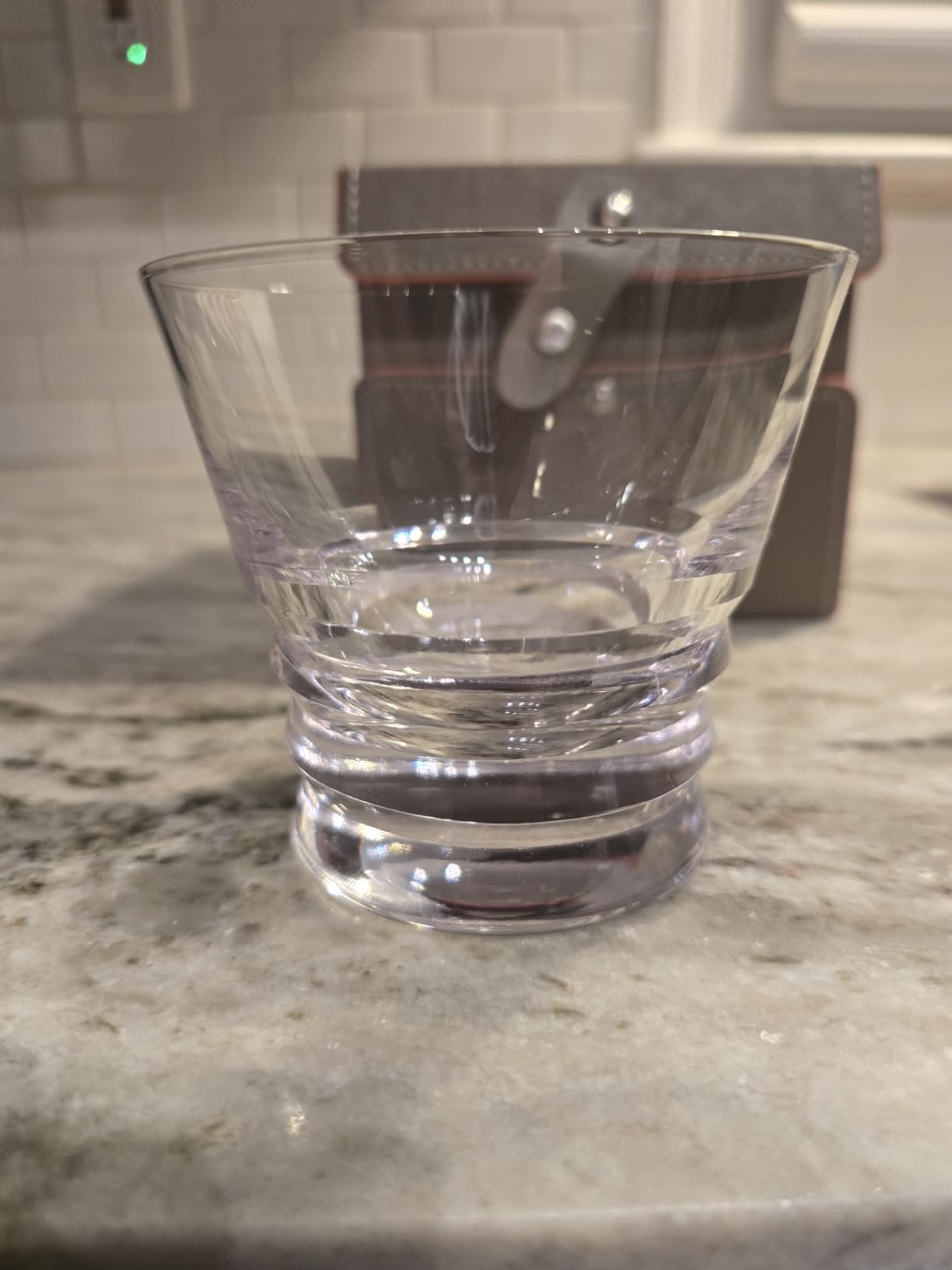 Edo Tokyo Kiriko Japanese Style Crystal Whiskey Glass, Red Hand-Cut | Layered Red Geometric Design, 8.5 oz Old Fashioned Tumbler for Bourbon, Scotch & Whiskey, Gift Box customer photo 2