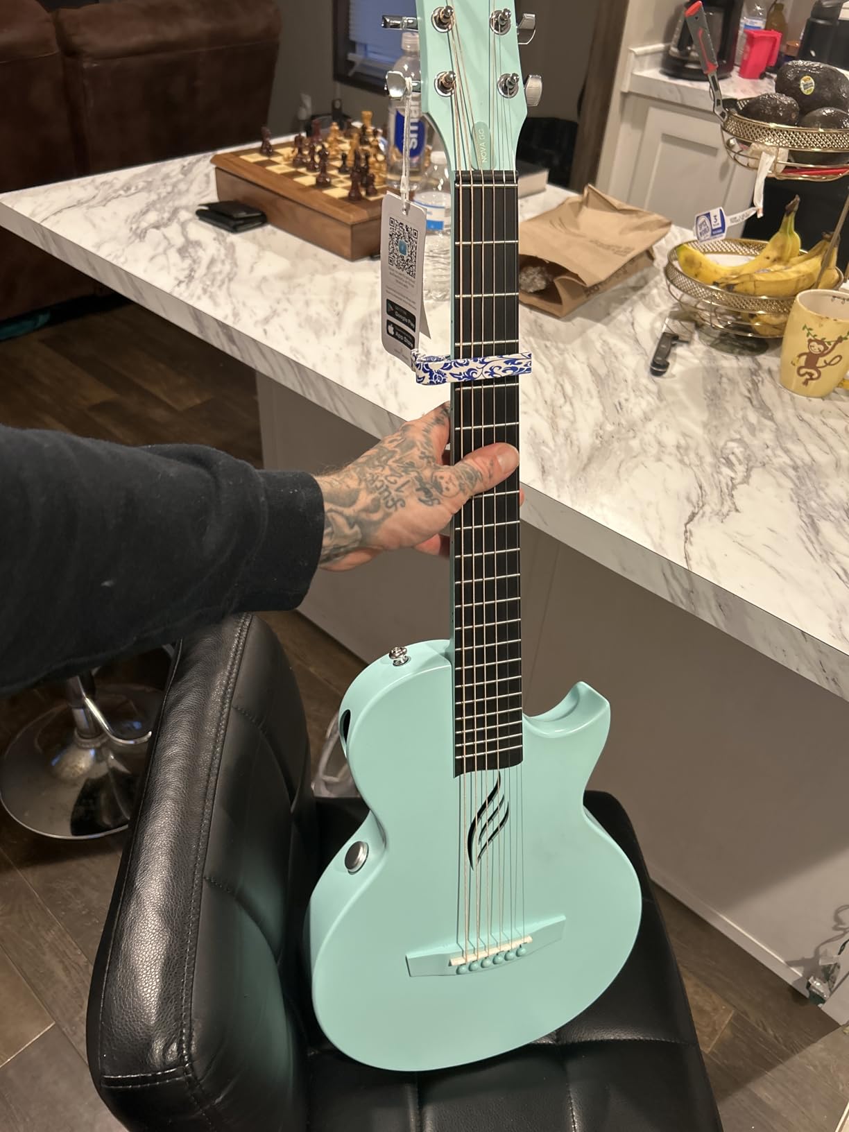 Enya NOVA GO SP1 Carbon Fiber 35-Inch Smart Acoustic-Electric Travel Guitar | AcousticPlus Technology, Built-In Effects, USB Recording, Built-In Bluetooth Speaker, Beginner Kit with Gig Bag Included customer photo 1