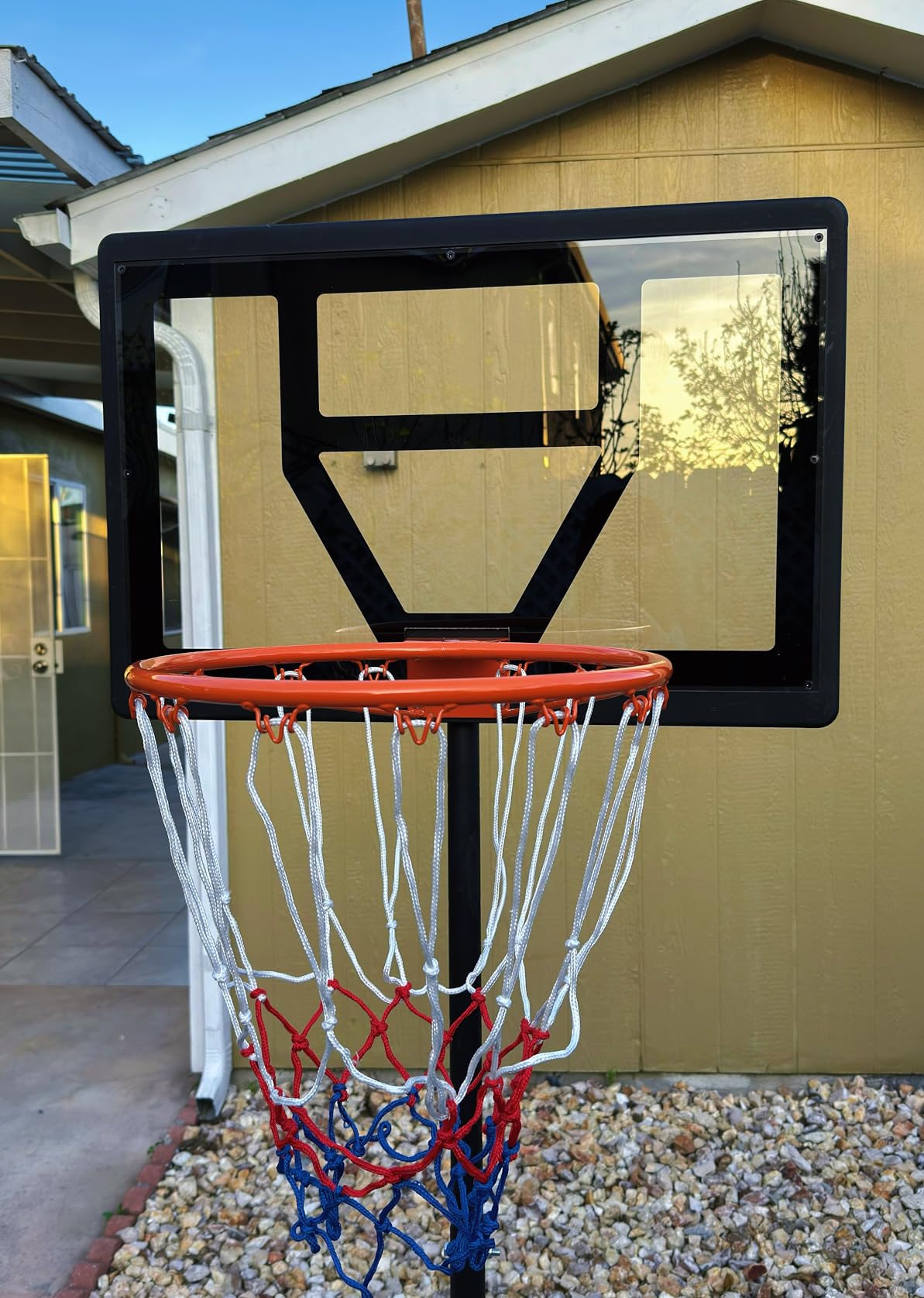 Yohood Kids Basketball Hoop Outdoor Height Adjustable 3-7 FT, Portable Basketball Goal System for Kids Youth Teens in Backyard/Driveway/Indoor, Shatterproof Backboard and Stable Base customer photo 1