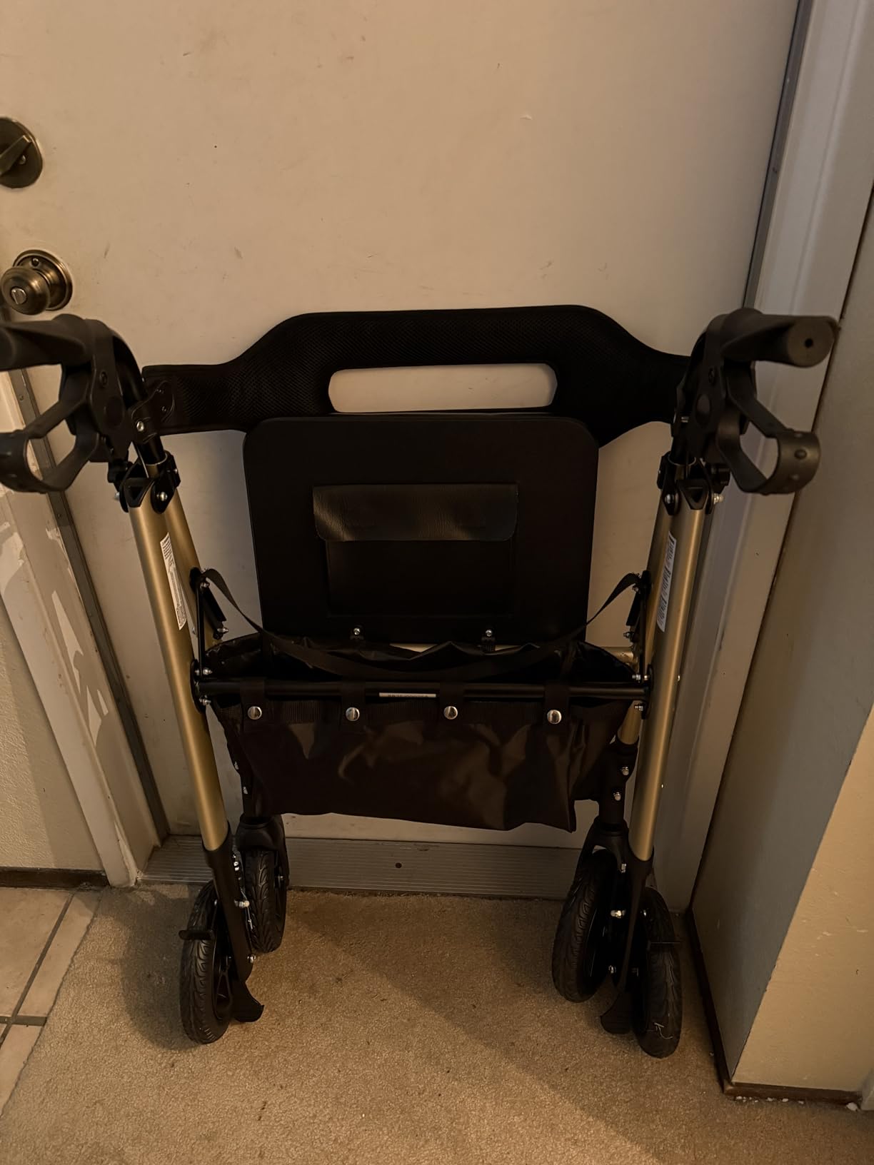 Walkers for Seniors Taller 5.3~7ft, Lightweight Foldable Rollator Walker, Built in Cable, Reinforced Aluminum Frame, 8