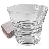 Edo Tokyo Kiriko Whiskey Glass | Japanese Style Old Fashioned with Blue Amber Layered Hand-Cut Design, 8.5 oz Tumbler for Bourbon, Scotch & Home Bar customer photo 1