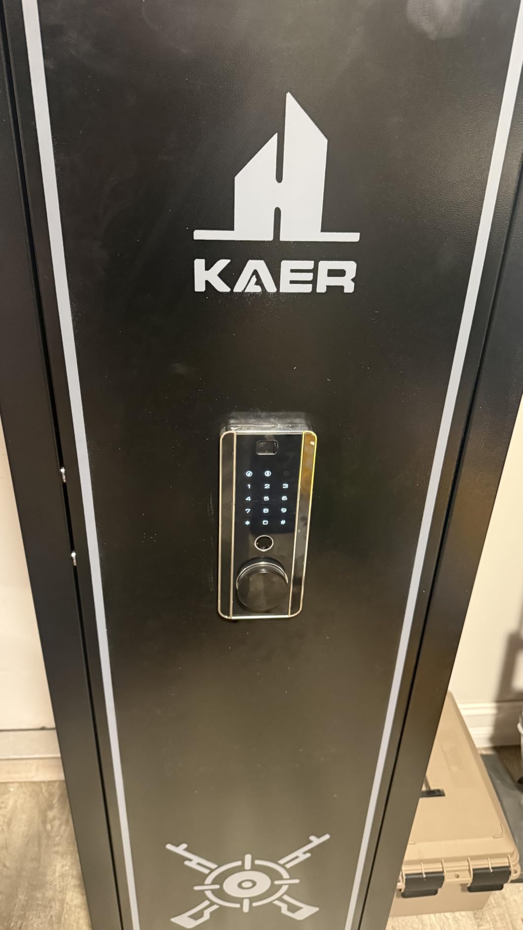 KAER Biometric Gun Safe Rifle, Gun Safes for Rifles and Pistols Holds 14-15 Firearms with Adjustable Racks and Pistol Storage, Fingerprint Keypad Lock customer photo 2