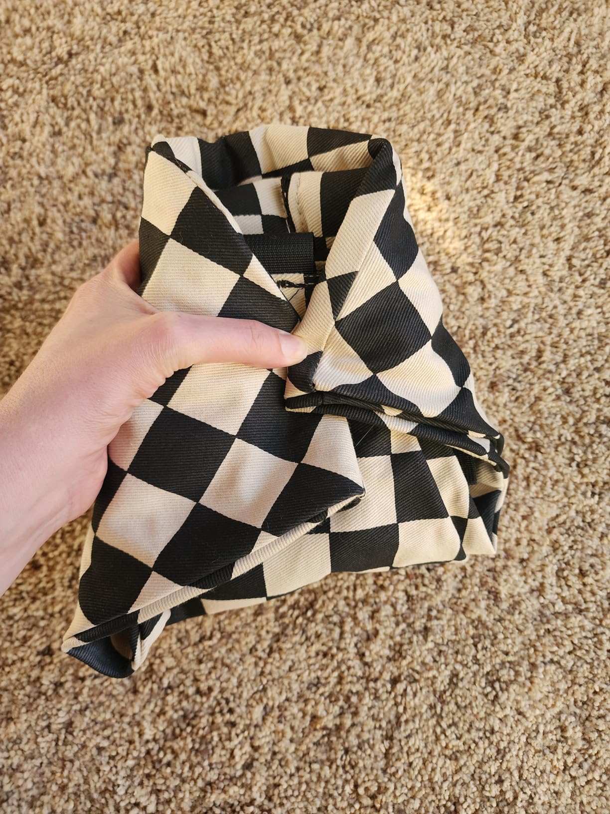 Baby Sling Carrier, Premium Cotton Blend Baby Carrier for Toddlers, Adjustable & Breathable Toddler Carrier with Ventilated Straps, Lightweight & Travel-Friendly Design (Ebony Check) customer photo 2