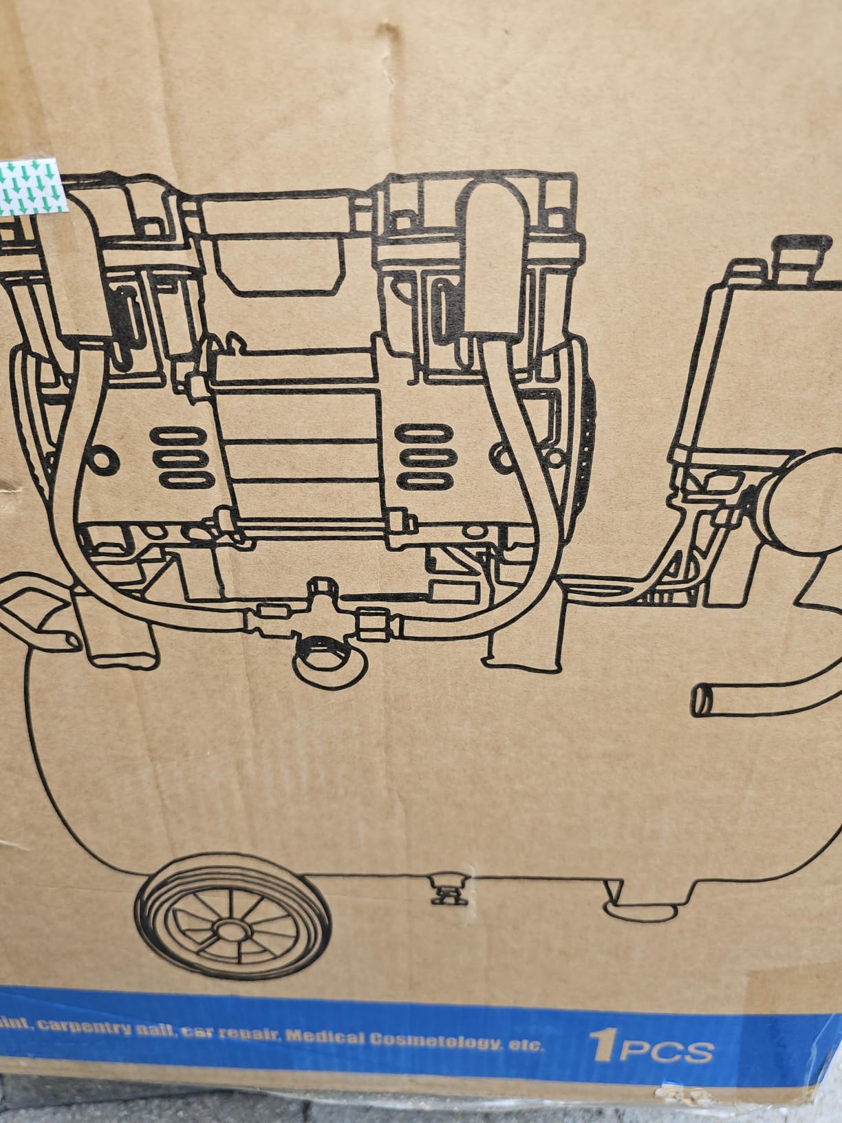 Ultra Quiet Air Compressor, Only 60dB, 2.4 Gallon Tank, Oil-Free, 110V/60Hz 1.5HP, 6.71CFM@115PSI, Air Compressor Perfect for Spray Painting, Auto Repair, Tire inflation, Woodwork nailing customer photo 1