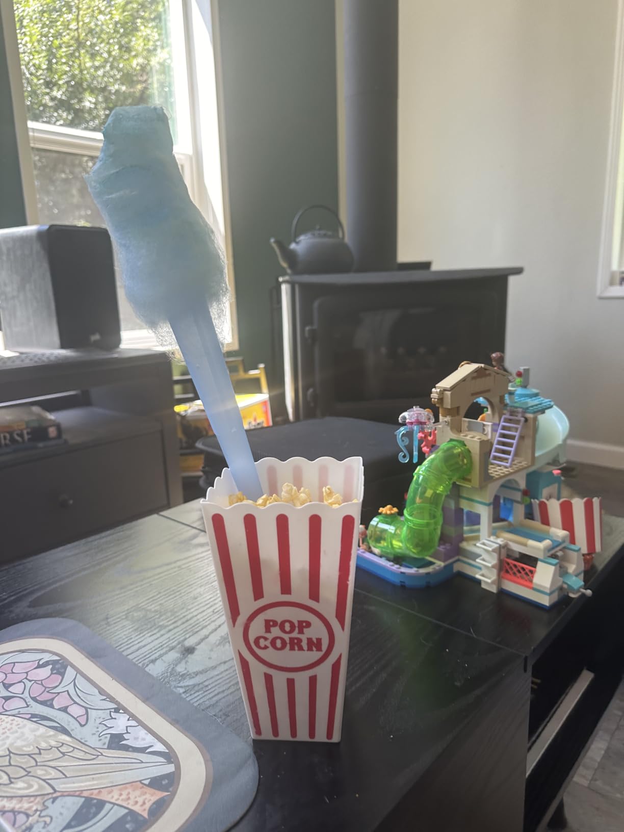 Nostalgia Countertop Cotton Candy Machine - Use Normal or Sugar-Free Candy or Flossing Sugar - Includes 2 Reusable Cones and Measuring Scoop - Aqua customer photo 1