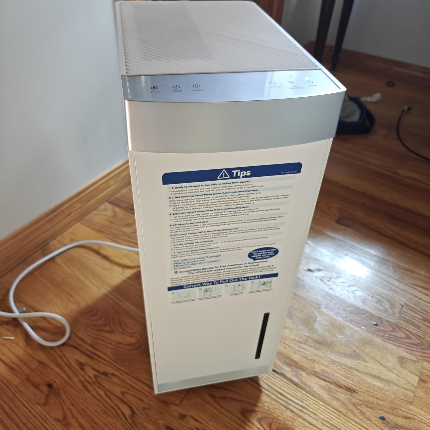 AEOCKY 4500 Sq.Ft Energy Star Most Efficient 2025 Dehumidifier with Pump, Max 80 Pint/Day Smart Compressor Dehumidifier with Drain Hose, Intelligent Humidistat,for Basement,Bedroom,Home,Bathroom customer photo 2