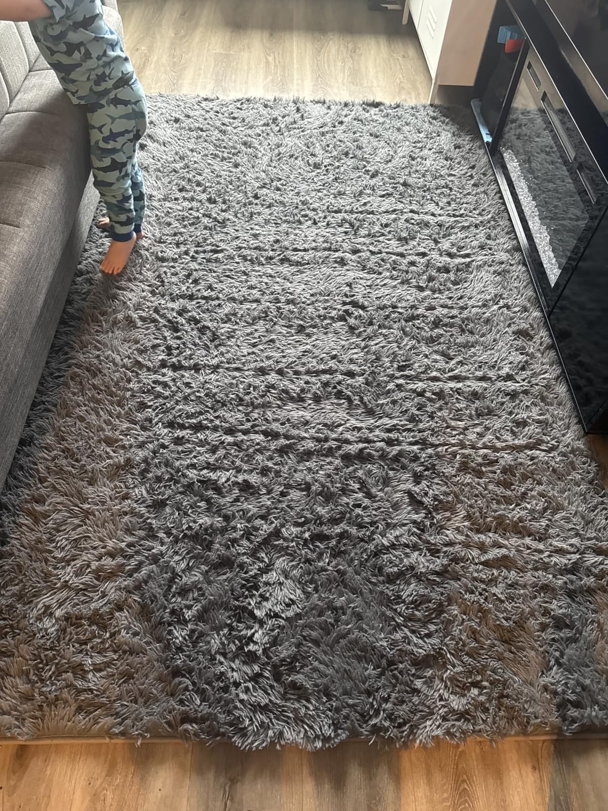 6x9 Area Rugs for Living Room Bedroom, Ultra Soft Fluffy Shag Rug Grey | Modern Decor, Thick, Non-Slip, Non-Shedding, High Pile, Indoor Fuzzy Carpets, Cozy for Bedroom, Kids Room, Nursery, Dorm customer photo 2