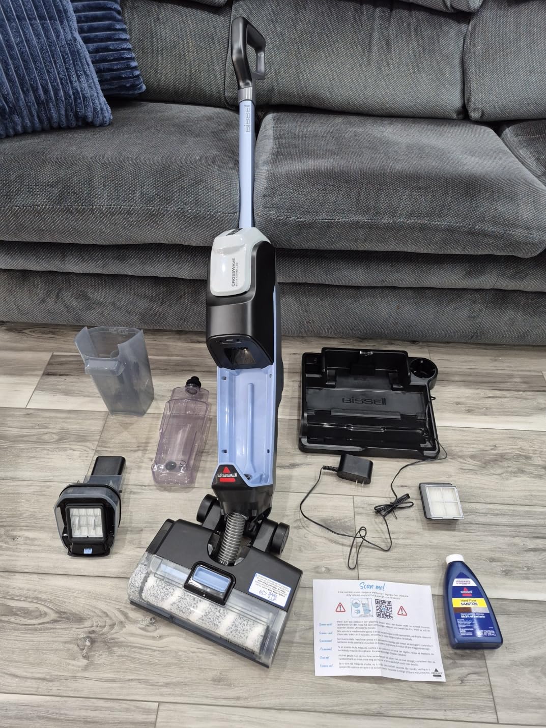 BISSELL CrossWave Edge Cordless Wet Dry Vacuum with Edge Cleaning, Tangle-Free Pet Hair Brush Roll, FreshStart Filter, and Storage & Rinse Tray Included, 4329F customer photo 2