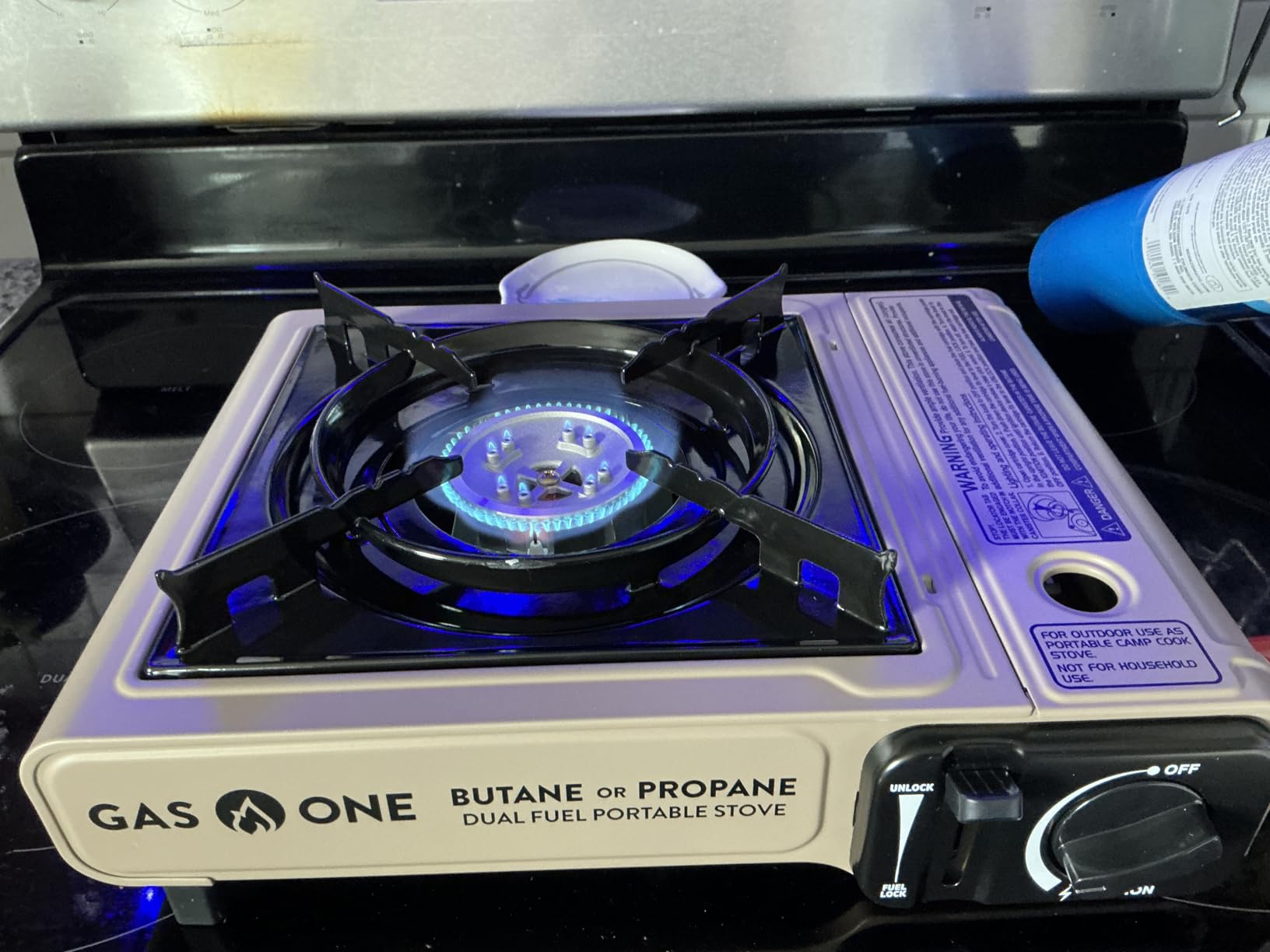 GasOne GS-3400P-KIT Propane or Butane Gas Stove with Flat Top Griddle Included - Dual Fuel Propane Grill Tent Stove Burners for Cooking for Camping, Kitchen customer photo 1