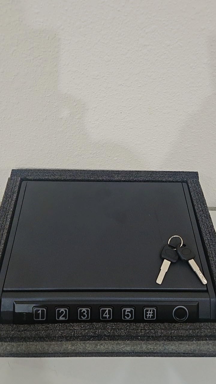 Biometric Gun Safe for Handguns, Pistol Safe Fits 2-3 Handguns | Fingerprint Car Gun Safe, Quick Access, LED Light, Stealth Mode, Carbon Steel, Security Cable customer photo 1