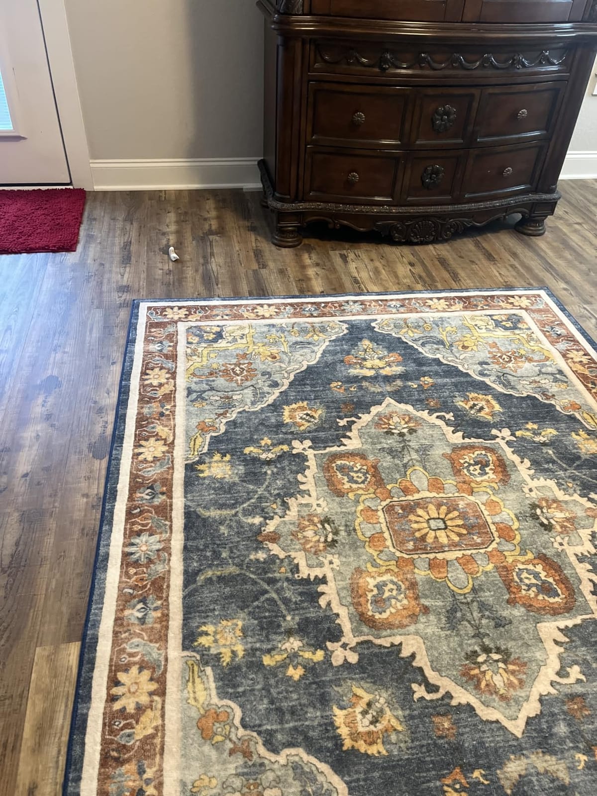 Muddy Mat Greyline 6ft x 9ft Washable Muddy Carpet for Living Room, Bedroom & Dining Room - Modern Soft Low Pile Non Slip Carpet - Pet Friendly Waterproof Foldable Area Rugs for Home customer photo 1