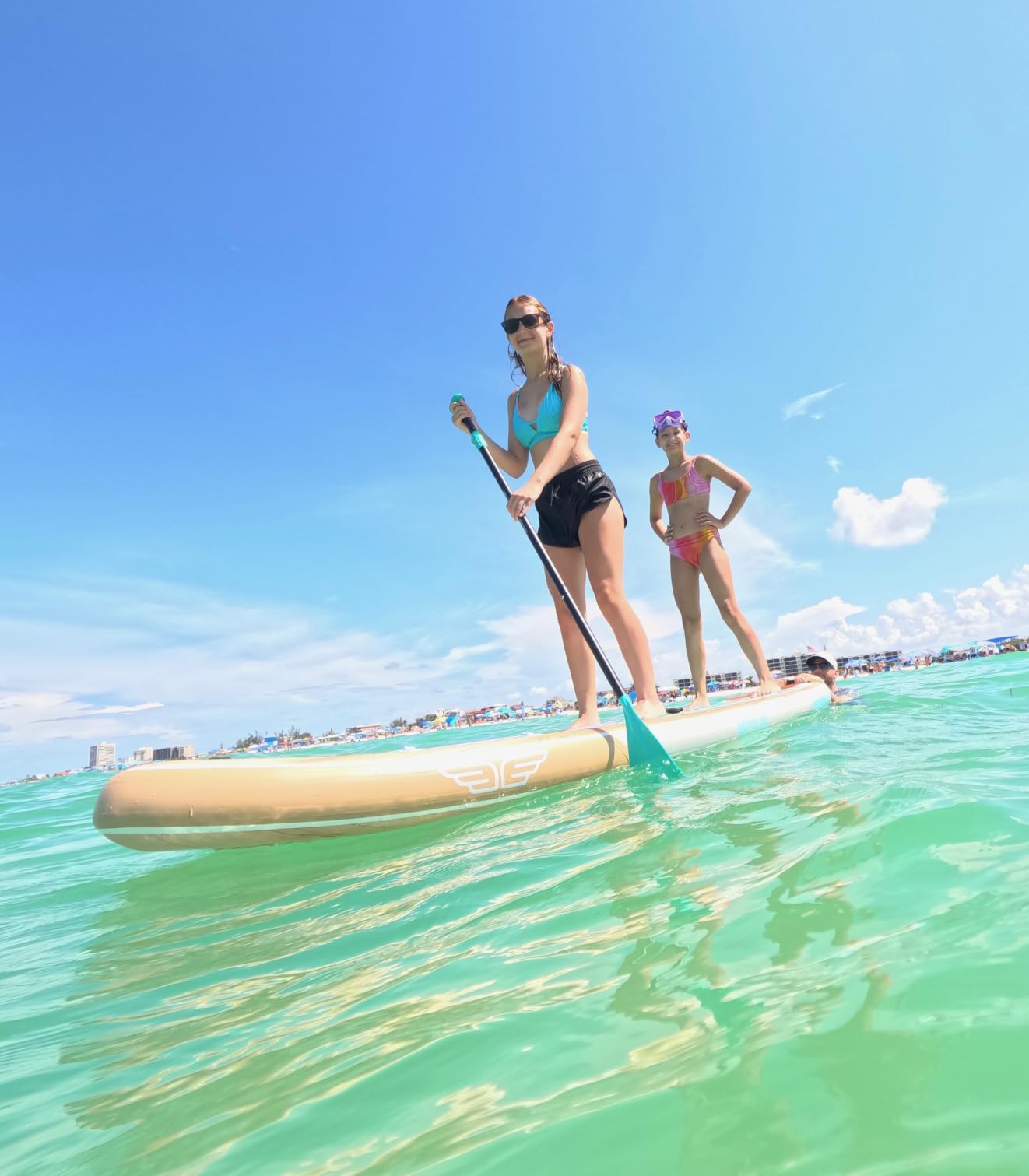 Niphean (Extra Large) Inflatable Paddle Board, SUP for 2+1 People/Family | 500lbs Capacity Paddle Boards for Adults with Complete SUP Accessories, StabilTrac Fin Non-Slip Paddleboard, Gift Ideas customer photo 1