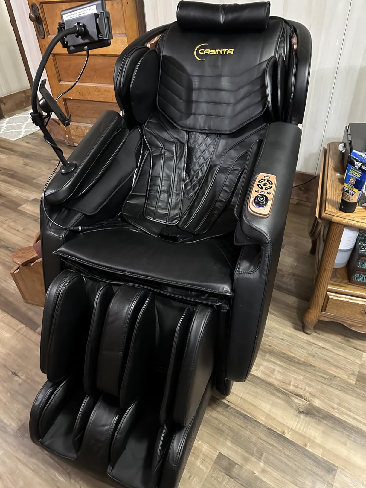 2026 Massage Chair Full Body, Massage Recliner for Living Room | 14 Fixed Rollers, 8 Airbags, 5 Auto Modes, Foot Massage, Heating, Touchscreen, Bluetooth for Lover, Parents, Premium Black customer photo 1