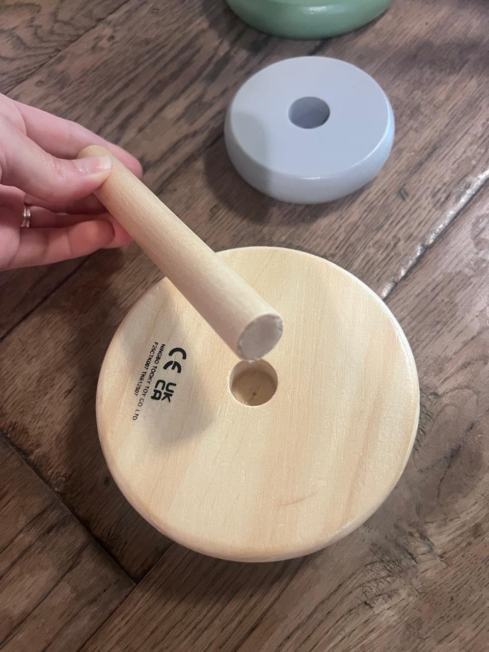 Wooden Ring Stacker Toy for 1 Year Old - Montessori Toys for 1 Year Old Boy and Girl, Stacking Rings with Lion Topper, Baby Toy 12-18 Months, Fine Motor Skills, 1st Birthday Gift customer photo 1