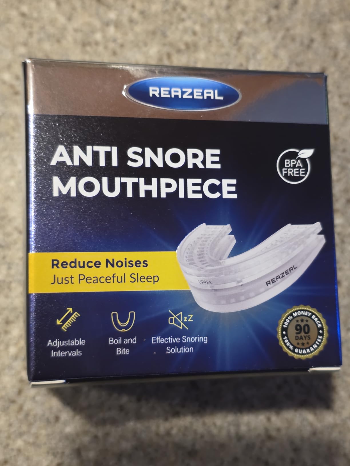 Anti Snore Mouthpiece - Adjustable Intraoral Device Designed to Help Reduce Snoring for Adults (18+) with Retainer Case customer photo 1