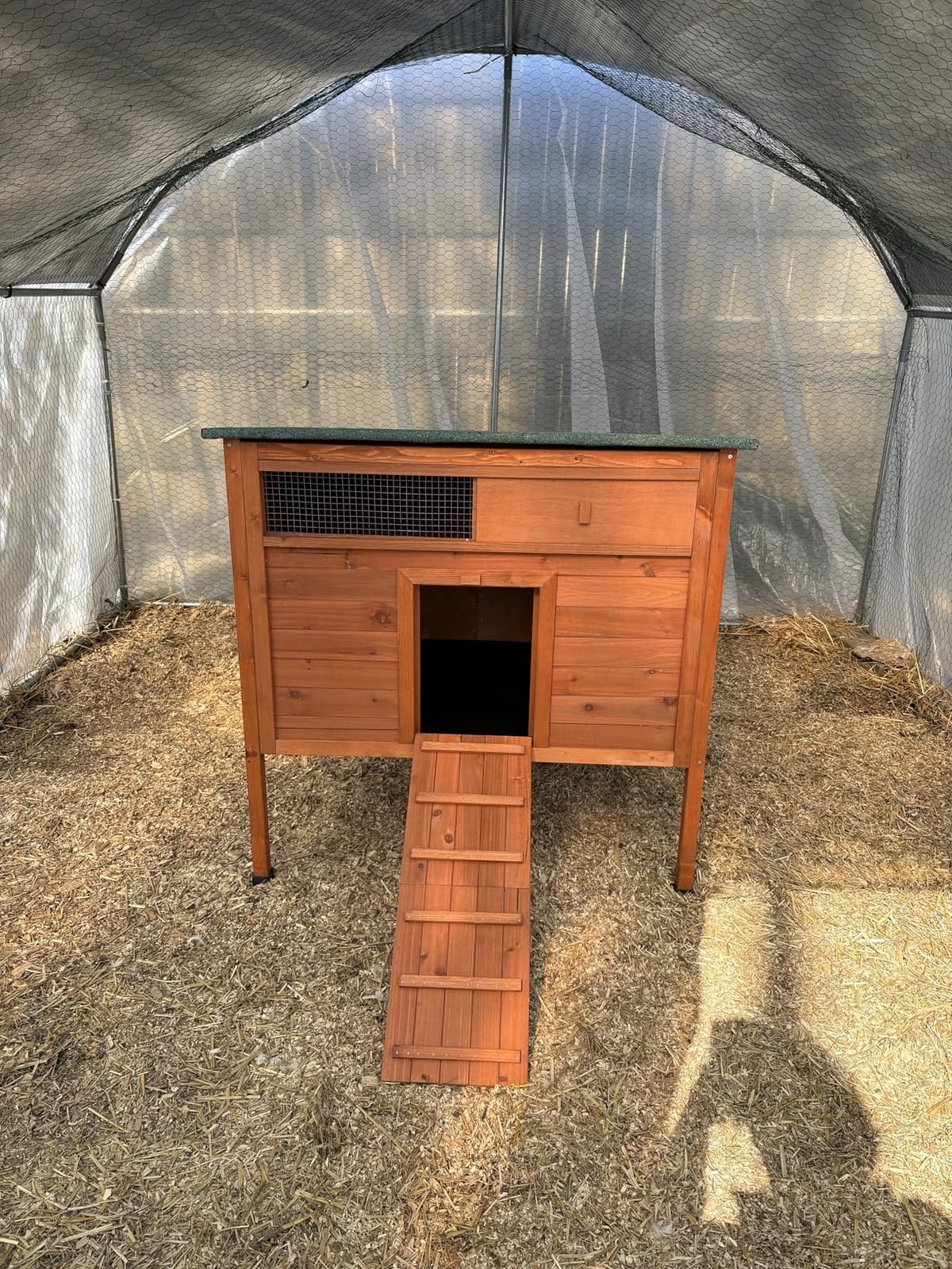 Insulated Duck Coop Warm Duck House for Outside with Larger Windows | Chicken Coop for Chicken Run with Elevated Legs, 2 Perches, 2 in 1 Ramp, Openable Roof customer photo 2