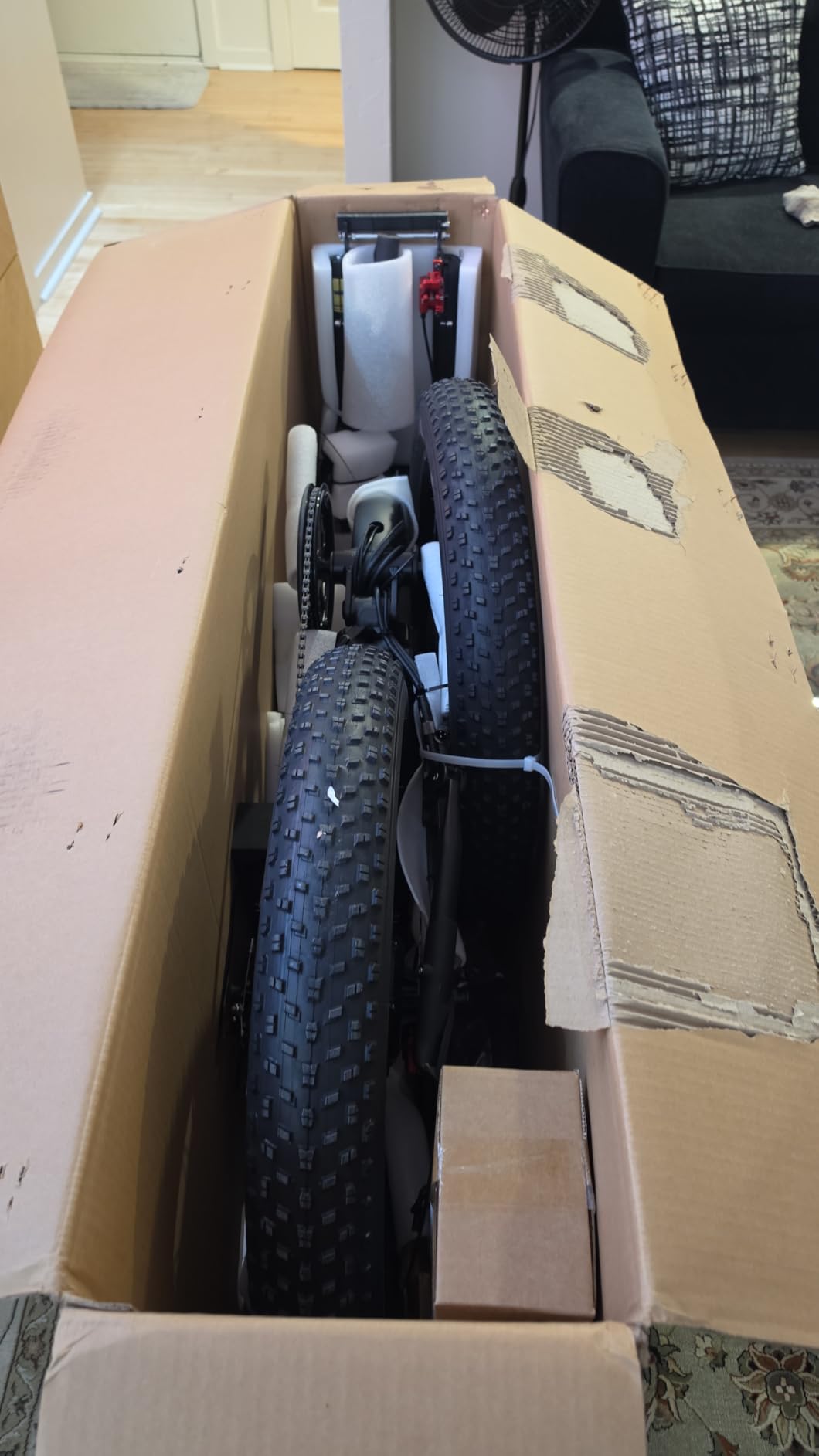9000W Dual Motor Electric Bike for Adults, 48MPH Fast Full Suspension Ebike, 52V 36Ah Removable Battery for 120 Miles Range, 26 Inch Fat Tire Dual Shock All-Terrain E-Bike, 400lbs Capacity customer photo 1