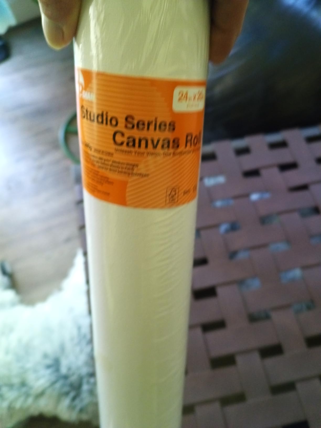 48 Inch x 20 Feet Primed Cotton Canvas Rolls for Painting - Ready to Stretch Canvas Material for Acrylic, Oil, Watercolor, Tempera, Gouache Paint customer photo 1