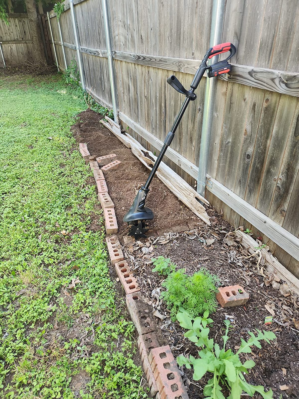 MZK 20V Cordless Tiller Cultivator, 8-Inch Steel Tines, 360 RPM, Battery-Powered Mini Garden Cultivator customer photo 2