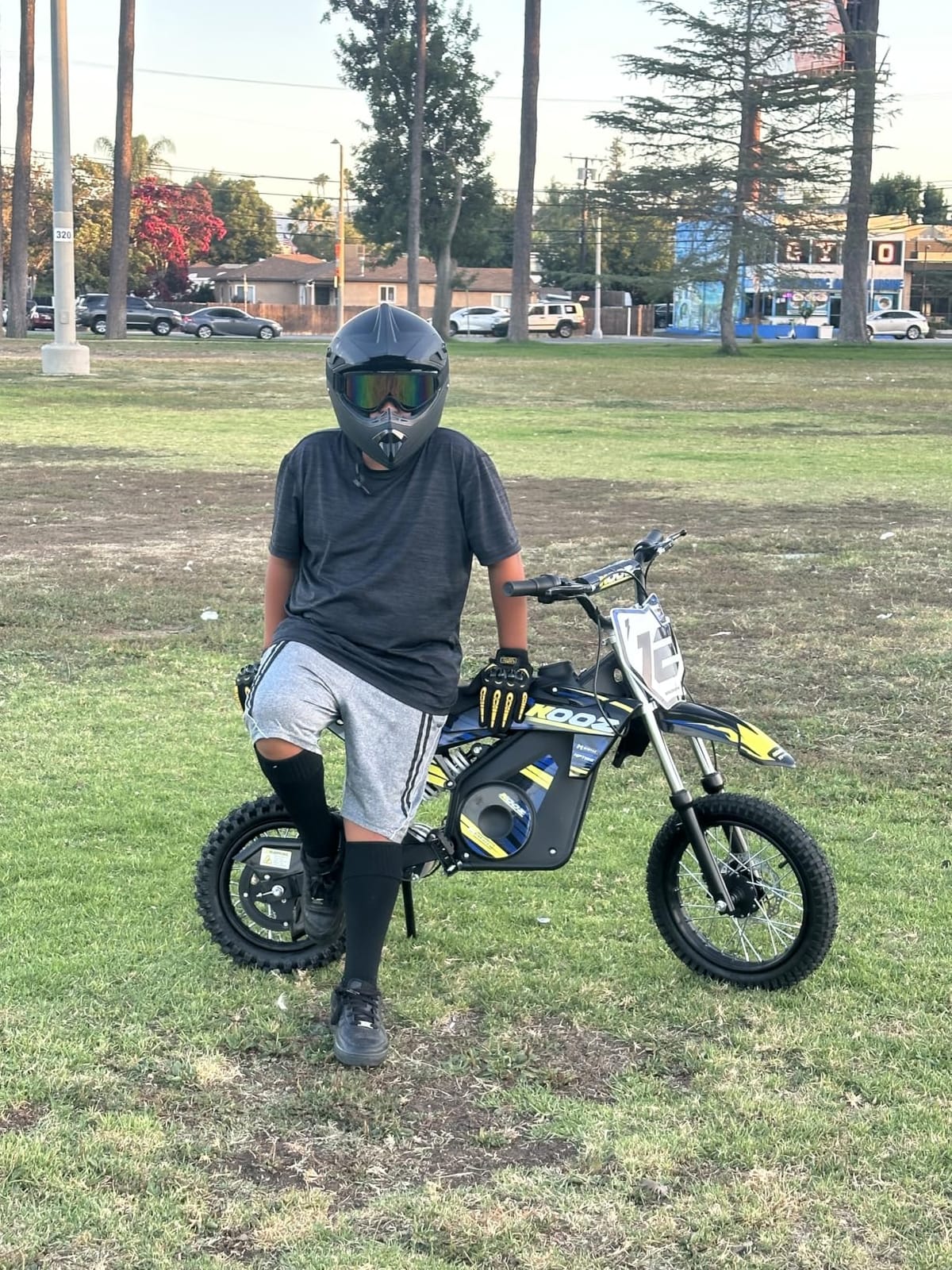 KOOZ HP112E PRO 36V 1000W Electric Dirt Bike for Kids, 3 Speed Modes Teen Electric Motorcycle Up to 20.6 MPH & 19 Miles Long-Range, Dual Suspension & Disc Brake, 16