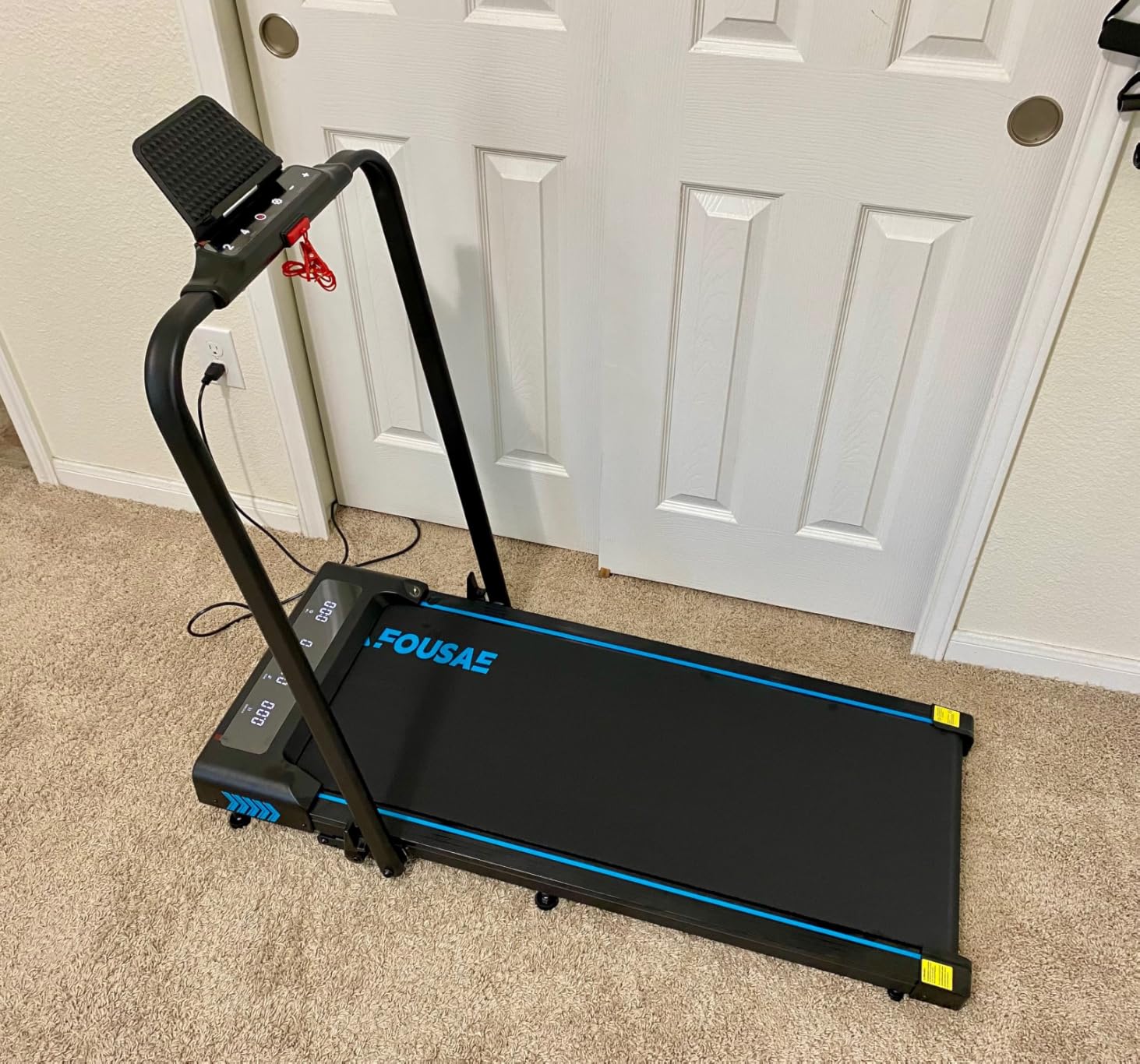 Treadmills for Home, App Compatible, 5 in 1 7.5MPH Foldable Treadmill with 10% Incline, 3.0HP Brushless Drive, 12 HIIT Programs, Full Screen LED Display, Remote Control, 400 LBS Weight Capacity customer photo 1