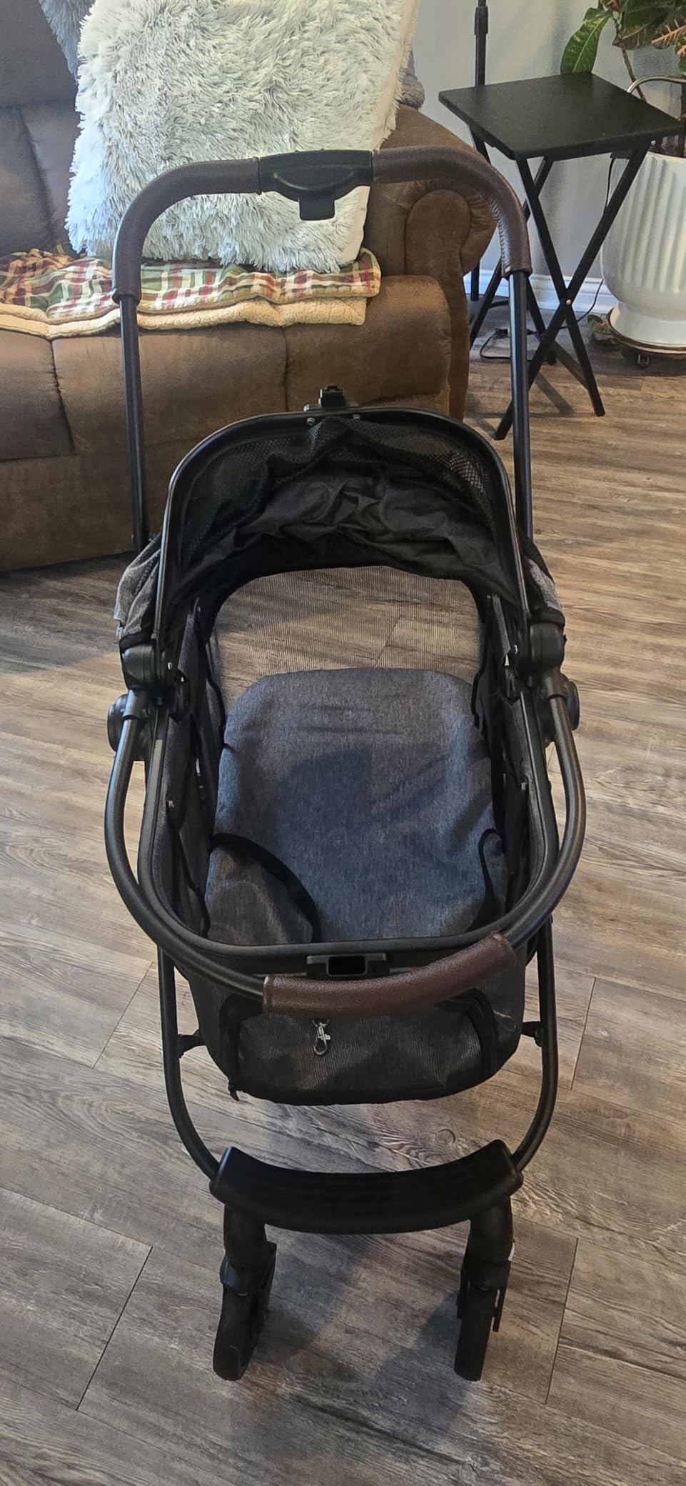 3 in 1 Pet Carrier Stroller for Small/Medium Dogs up to 33 lbs | Detachable Carrier, Foldable Dog & Cat Stroller, Large Storage Bag, Full Window Mesh, One-Touch Dual Brake, Car Seat customer photo 2