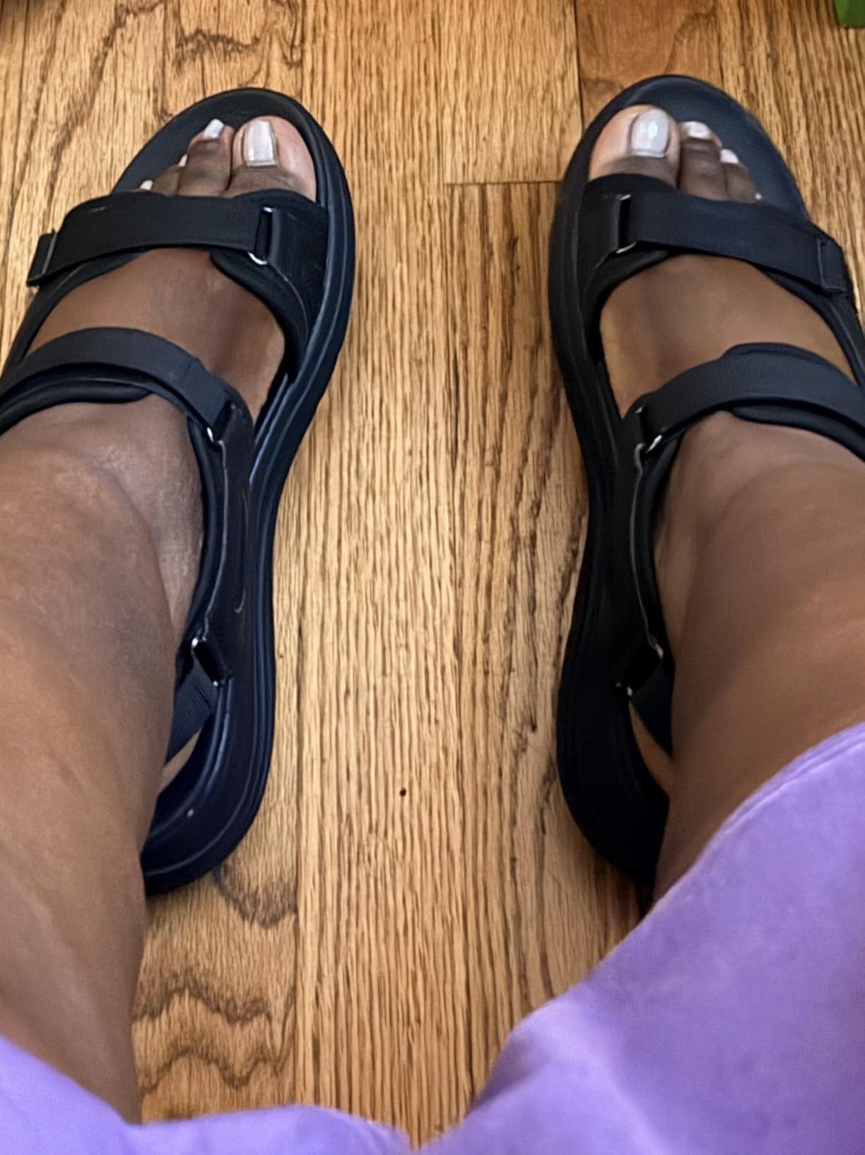 FitVille Wide Orthopedic Women's Sandals Wide Width Walking Sandals for Women Plantar Fasciitis & Swollen Feet with Adjustable Ankle Strap customer photo 2