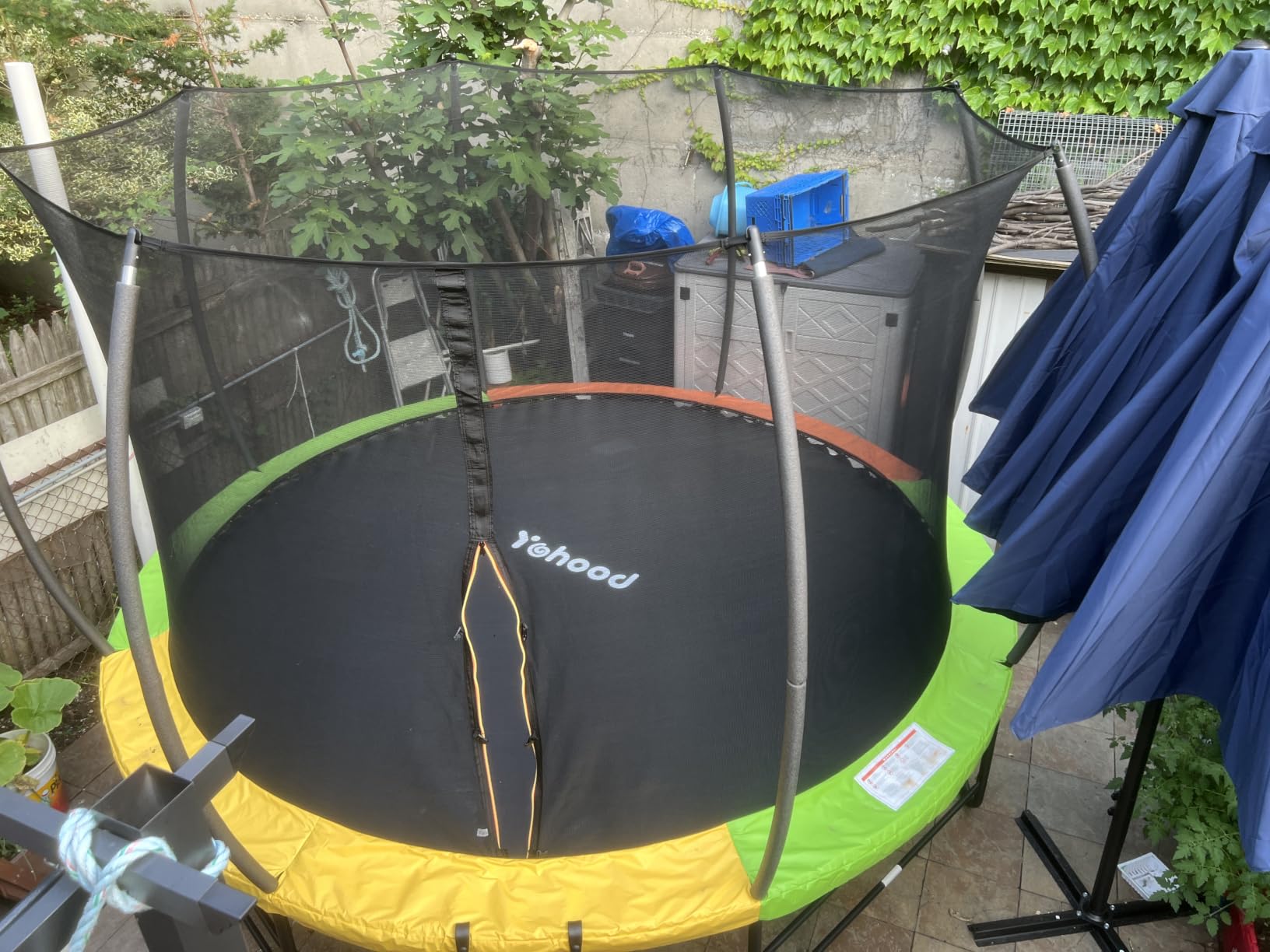 Yohood Trampoline Outdoor 12FT 14FT, Recreational Trampolines with Enclosure Net and Ladder, ASTM Approved for Kids and Adults, with Additional 8 Stabilizer Bars and Anti-Rust Coated Galvanized Frame customer photo 1